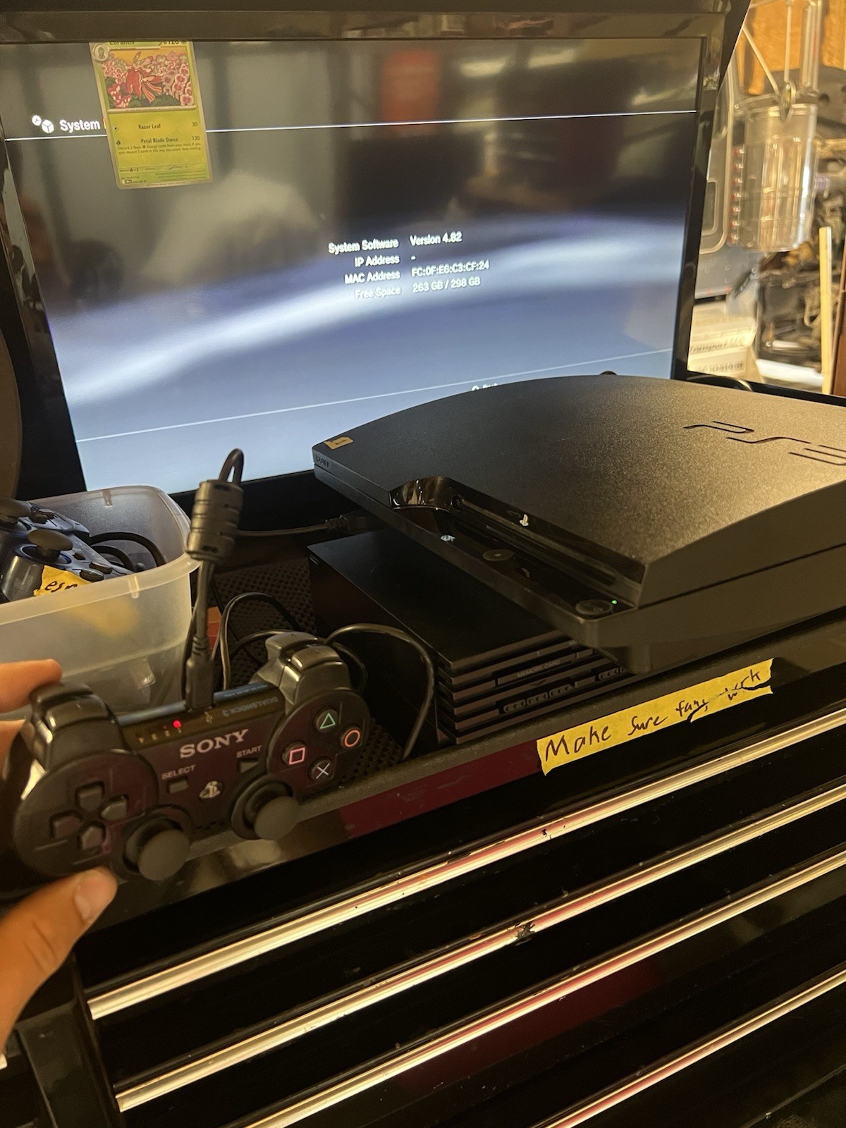 Sony PlayStation 3 Slim CECH-3001B Black Console 320GB NTSC-U/C Controller