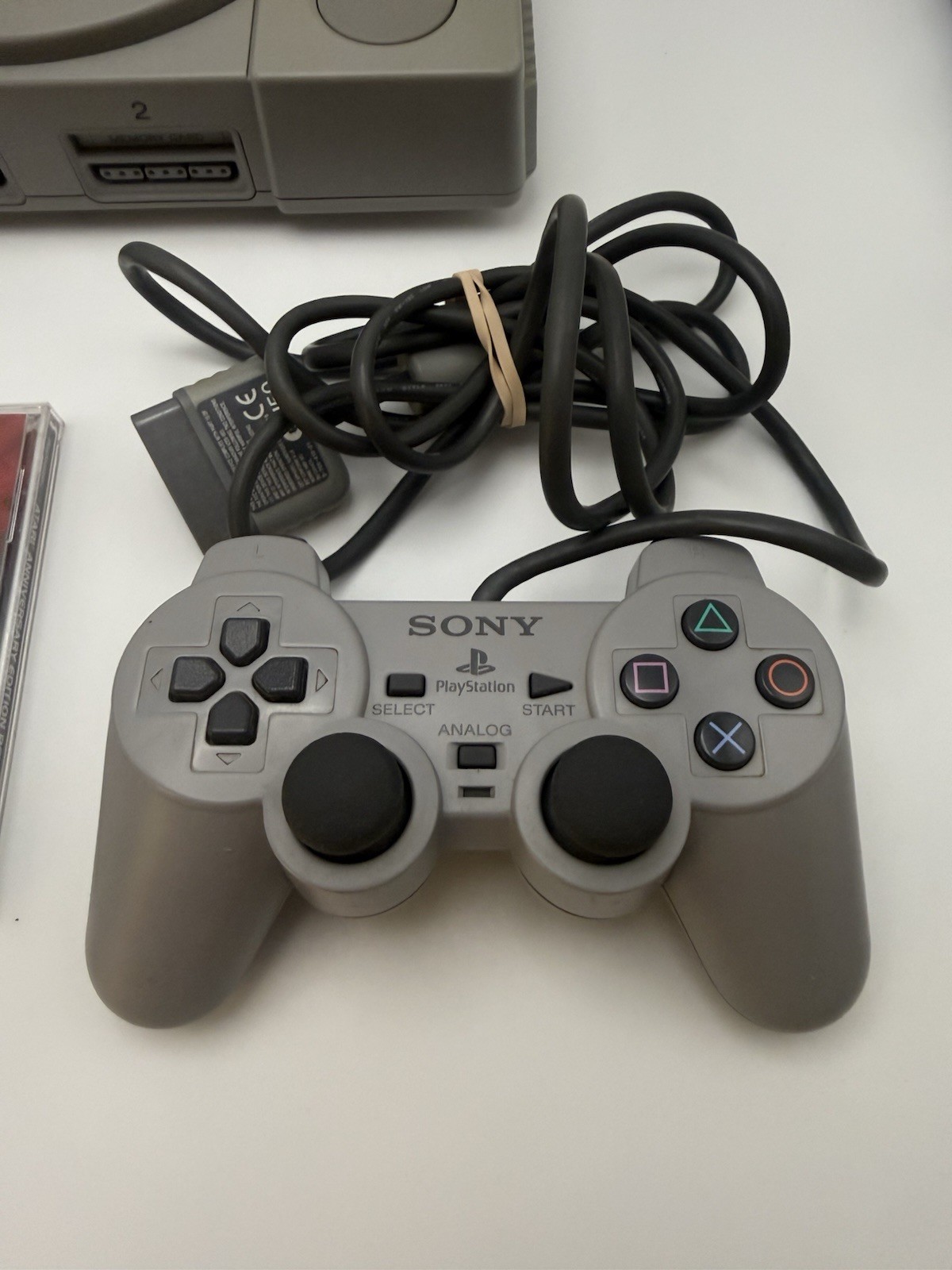 Sony PlayStation 1 PS1 Console Bundle with Oem DualShock Controller, And Game