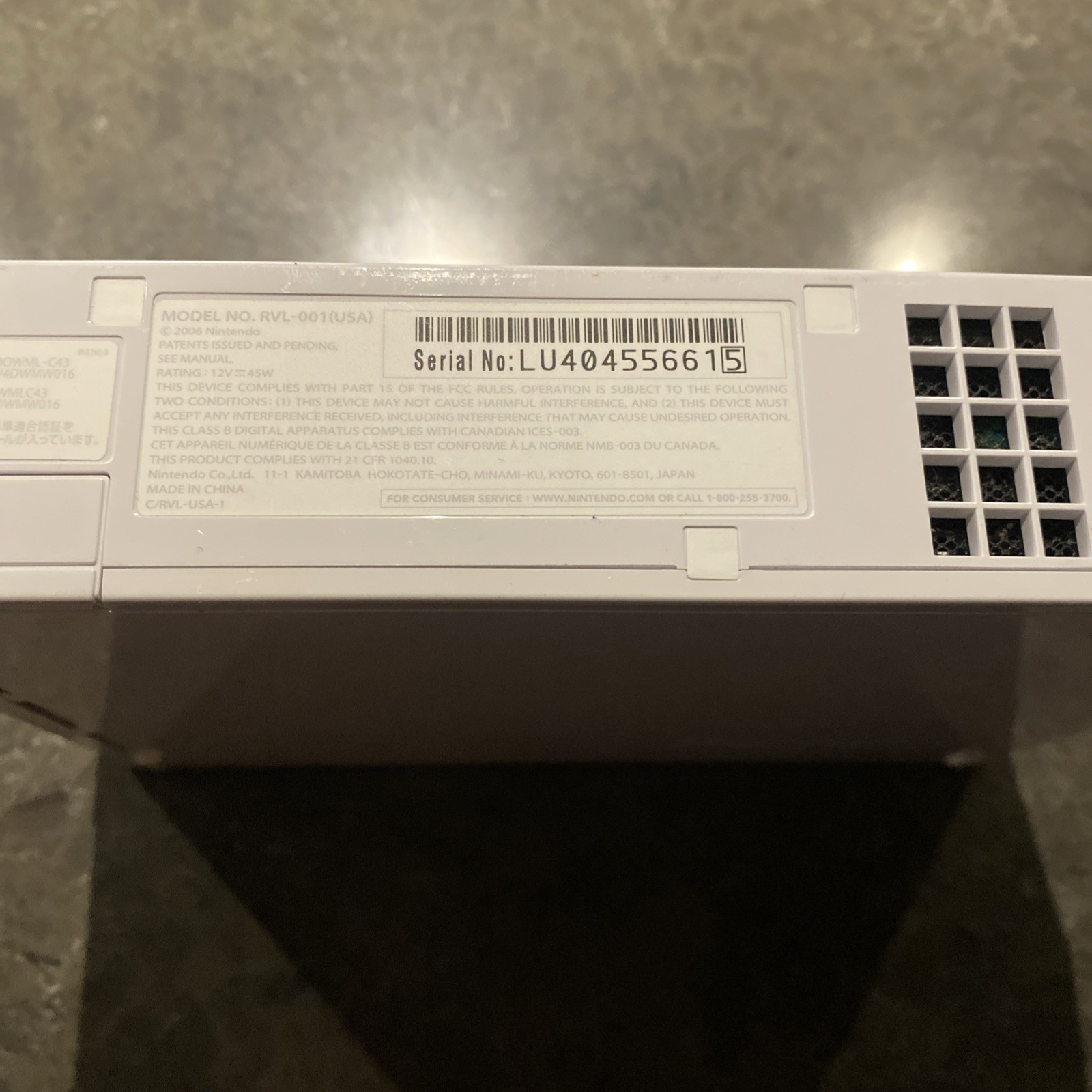Nintendo Wii Console RVL-101 Console Only -WORKS- *Cant Get To Sync*