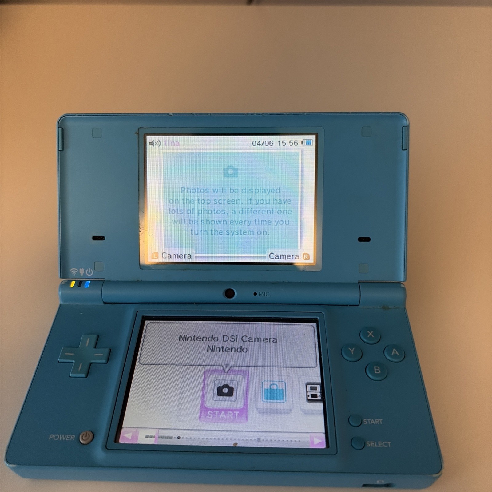 Nintendo DSi Handheld Game Console Only TWL-001 Aqua Blue Tested Works 100%