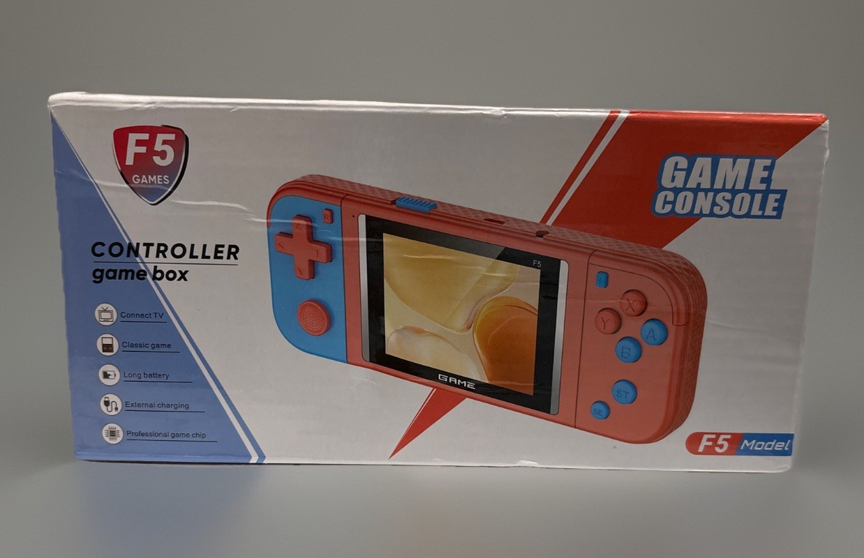 F5 Retro Handheld Gaming Console – 620 Games – 3.5″ Color Screen – HDMI Output –