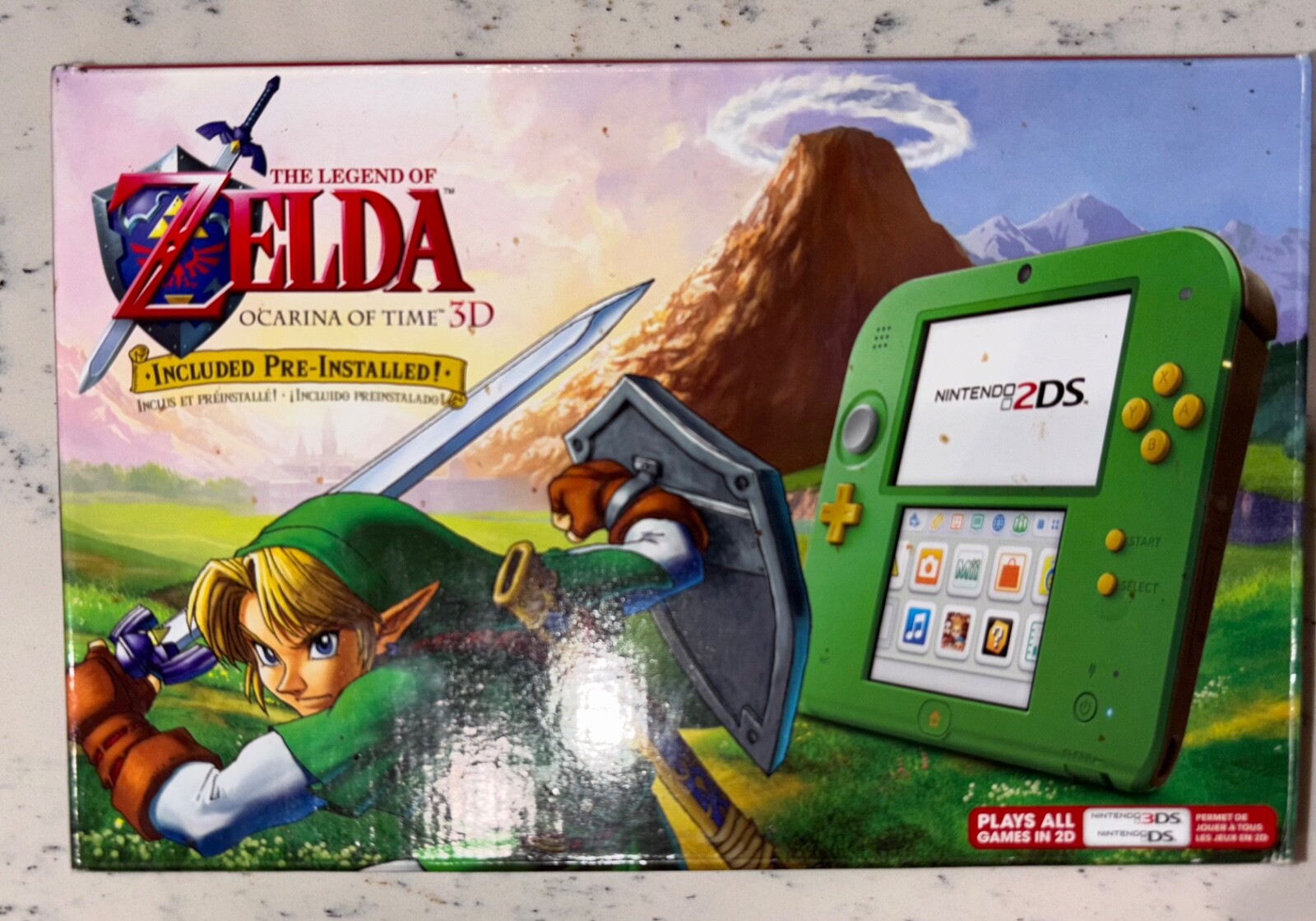 Nintendo 2DS System Zelda: Ocarina of Time – Link Edition [2DS 3DS Console] NEW