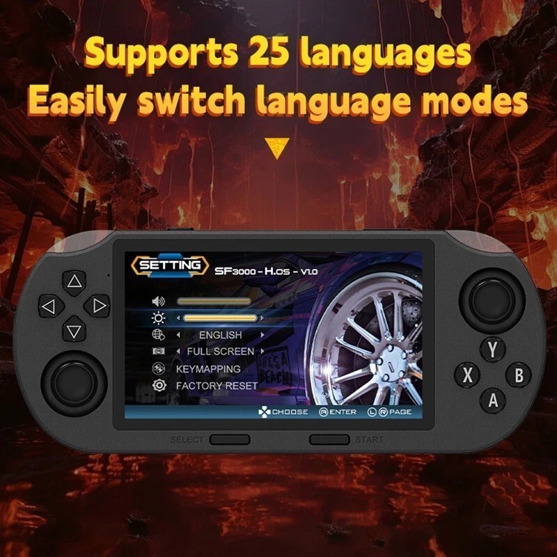 SF3000 Retro Handheld Game Console 4.5″ IPS Screen Built-in 20000+ Classic Games