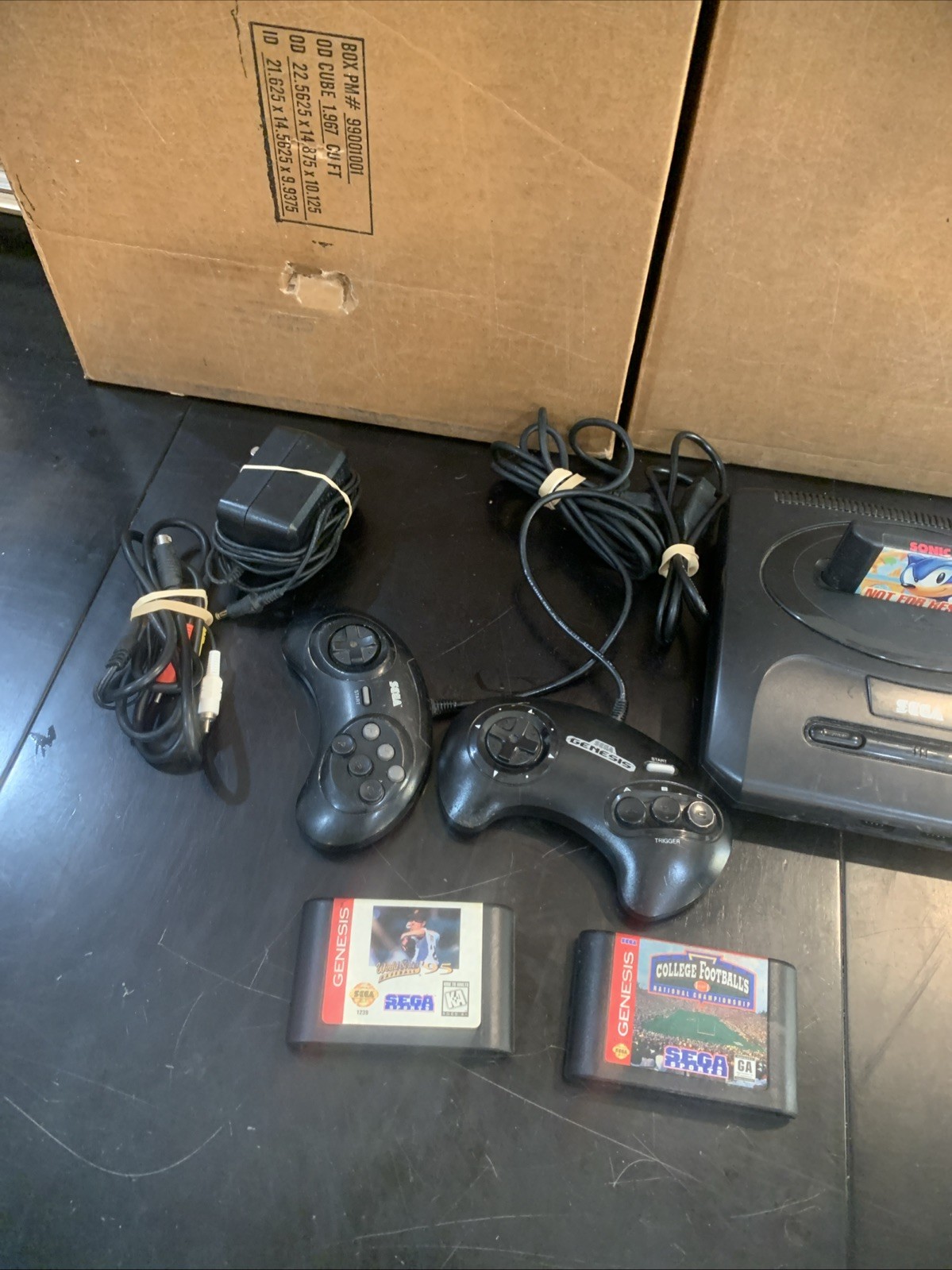 Original OEM Sega Genesis System Model 2 Console Complete W/ Controllers & Games