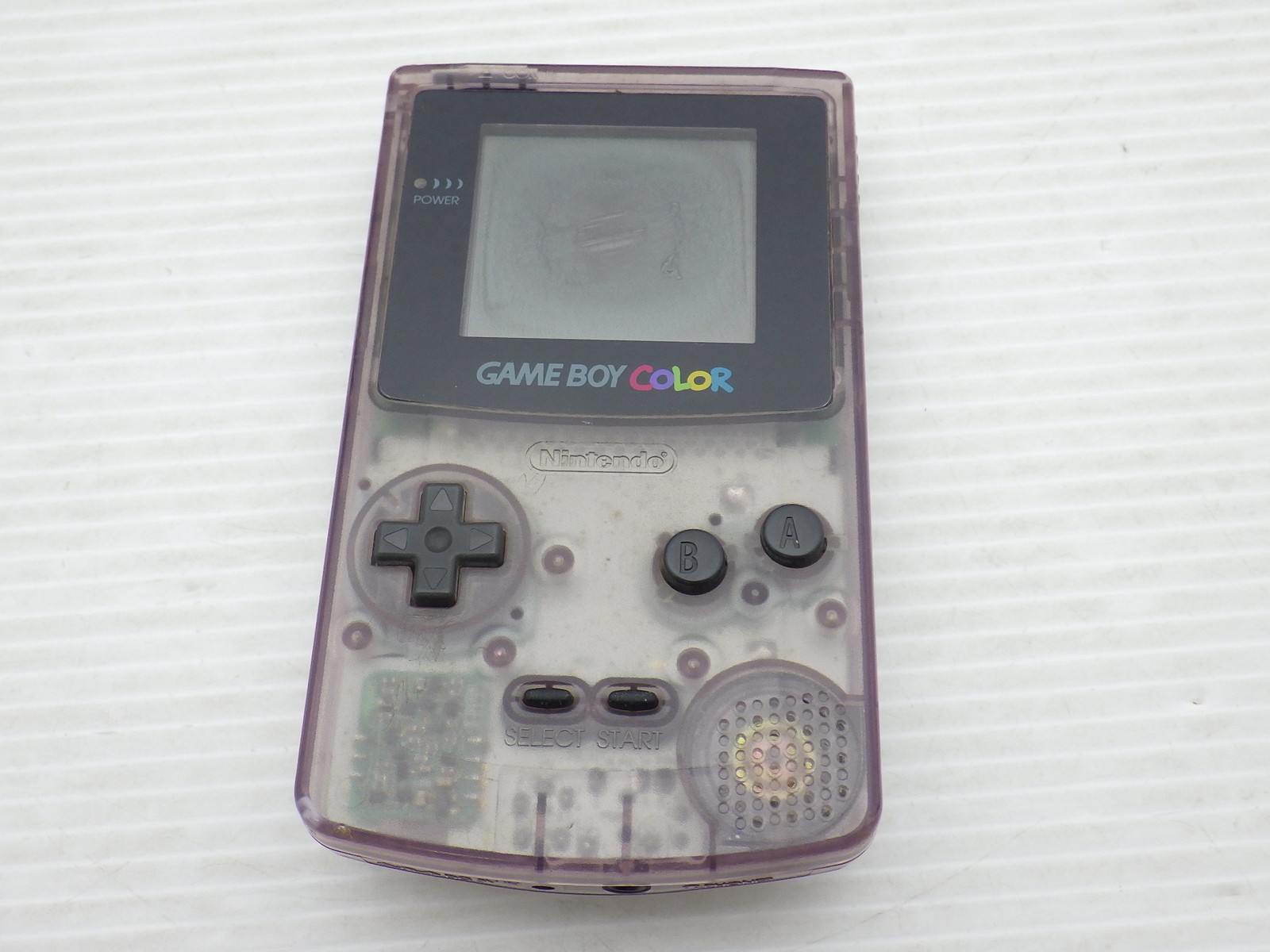 AS IS-Game Boy Color Console (CGB-001 / Clear Purple) 9000025532679