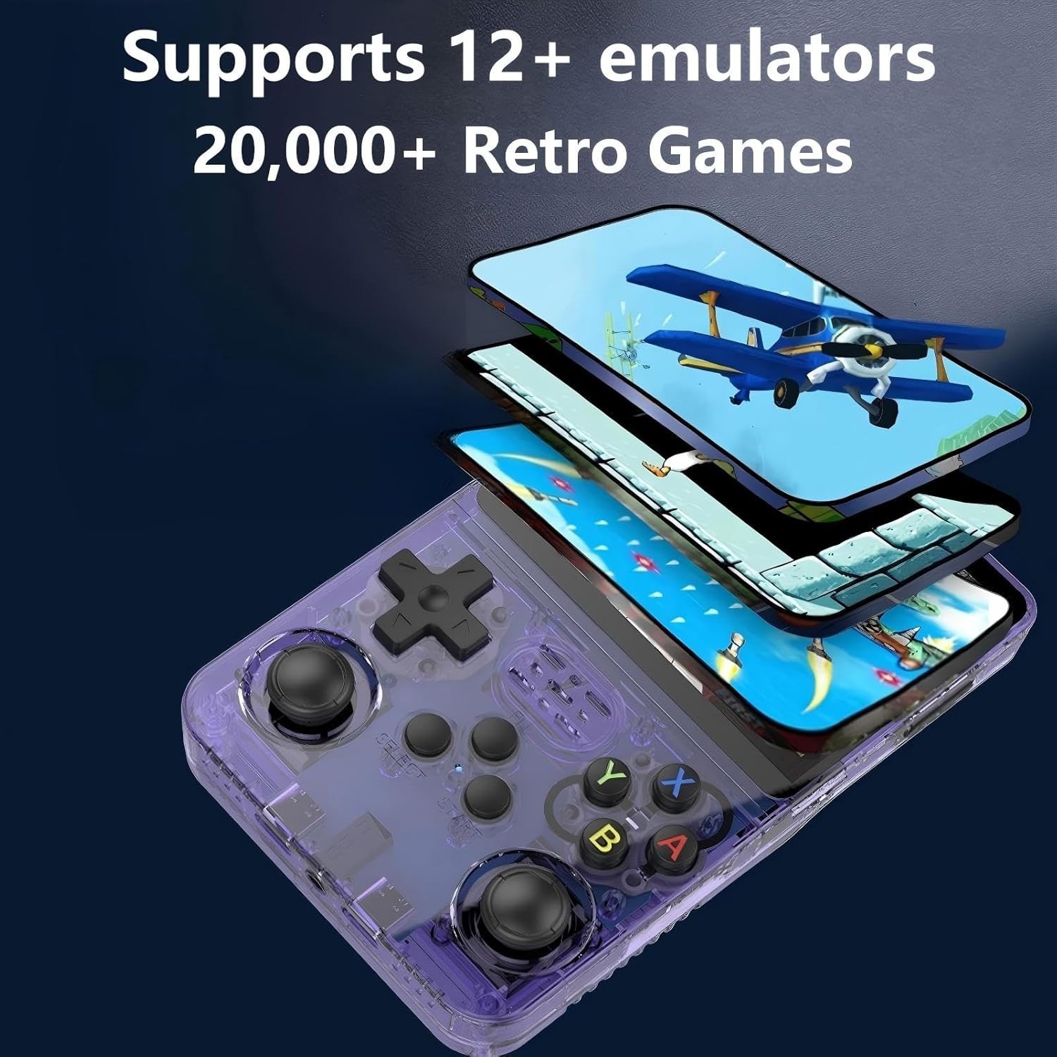 White R36S Handheld Game Console 3.5 Inch IPS Screen 20000+ Games Video Games
