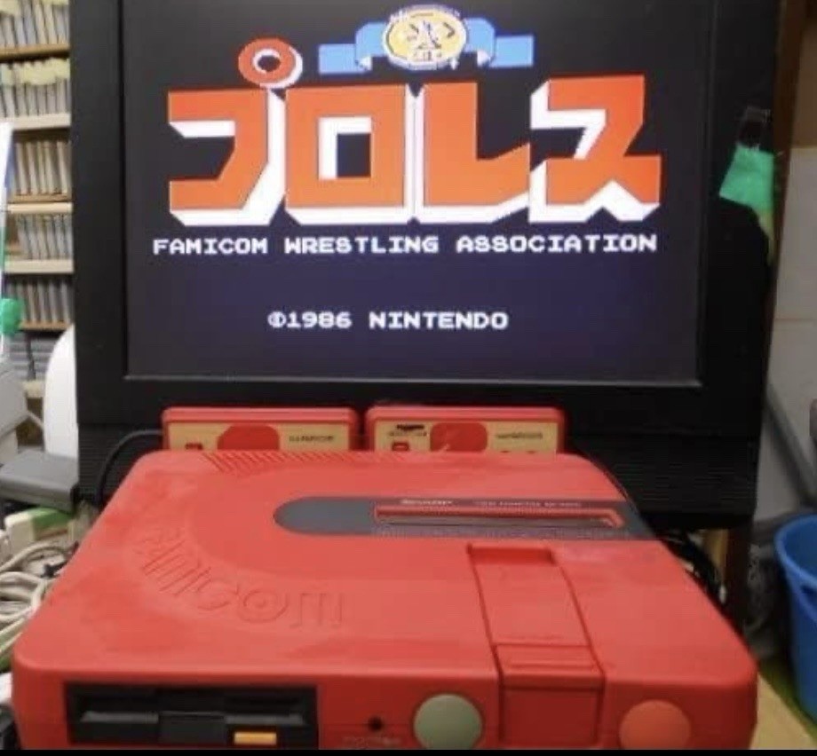 Twin Famicom Sharp Nintendo AN-500R Console Tested Free Ship