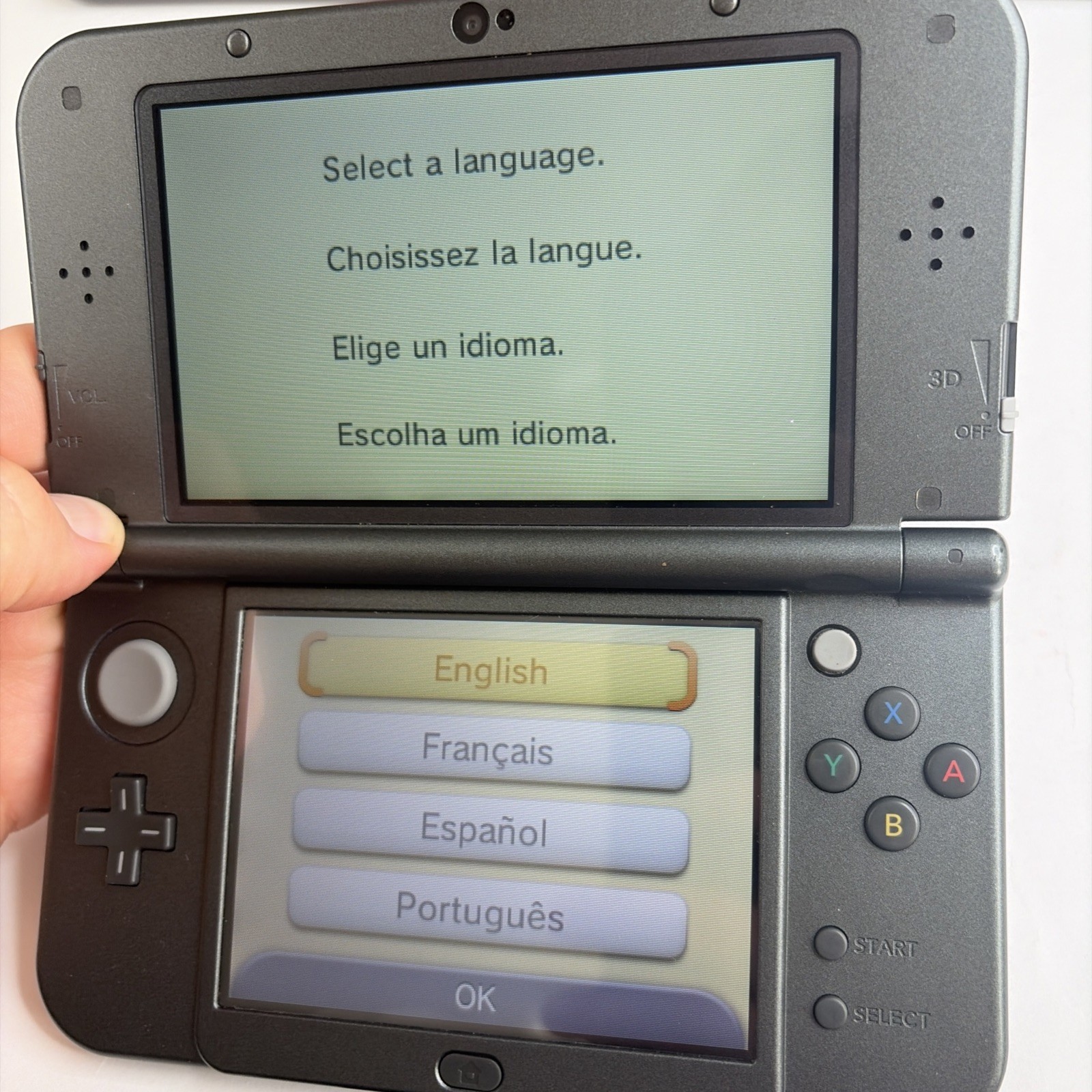 New Nintendo 3DS XL Gray Black Console, Charger Stylus Top IPS US Version