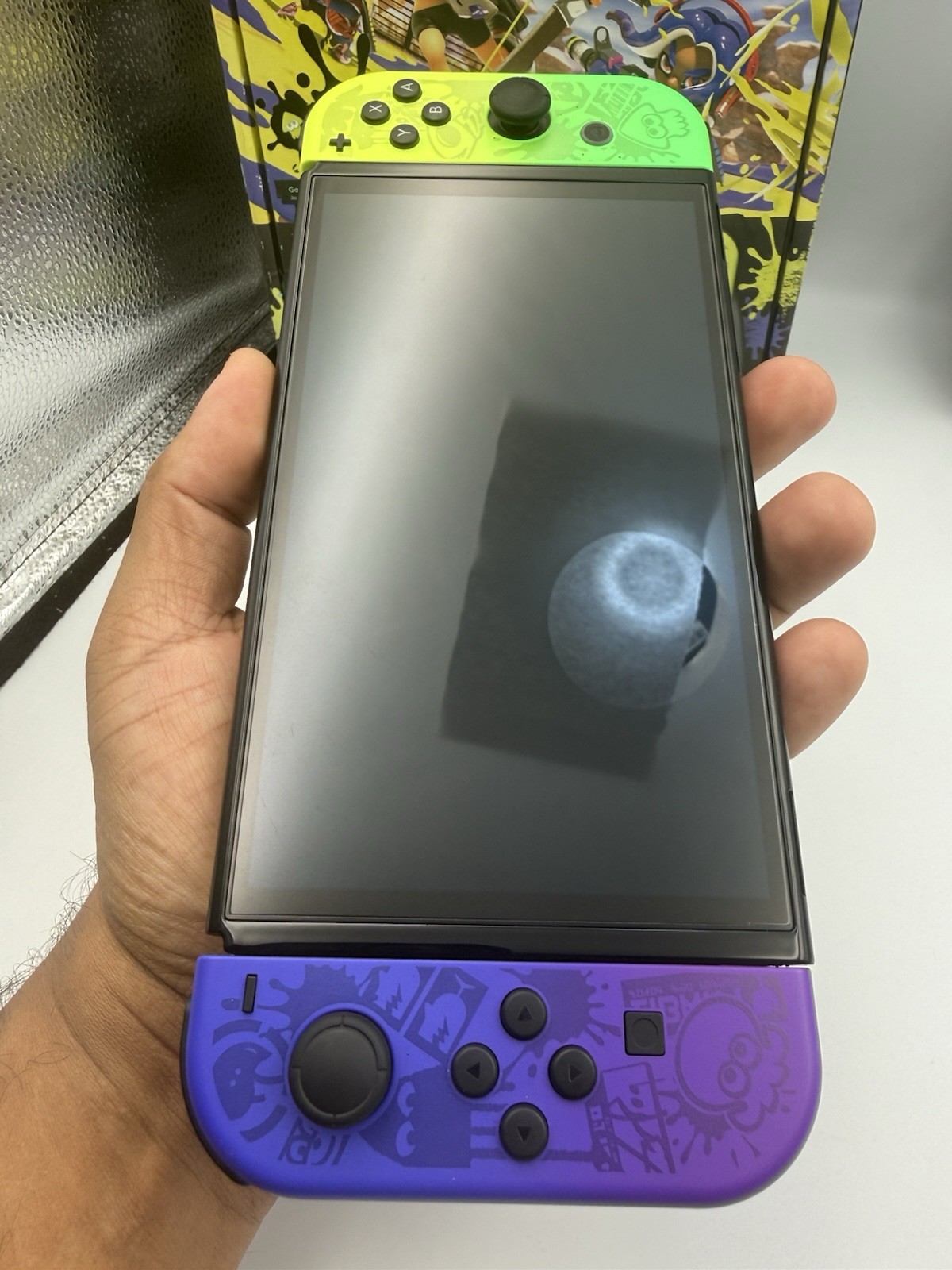 Nintendo Switch OLED Splatoon 3 Edition Complete in Box + SD128GB Excellent