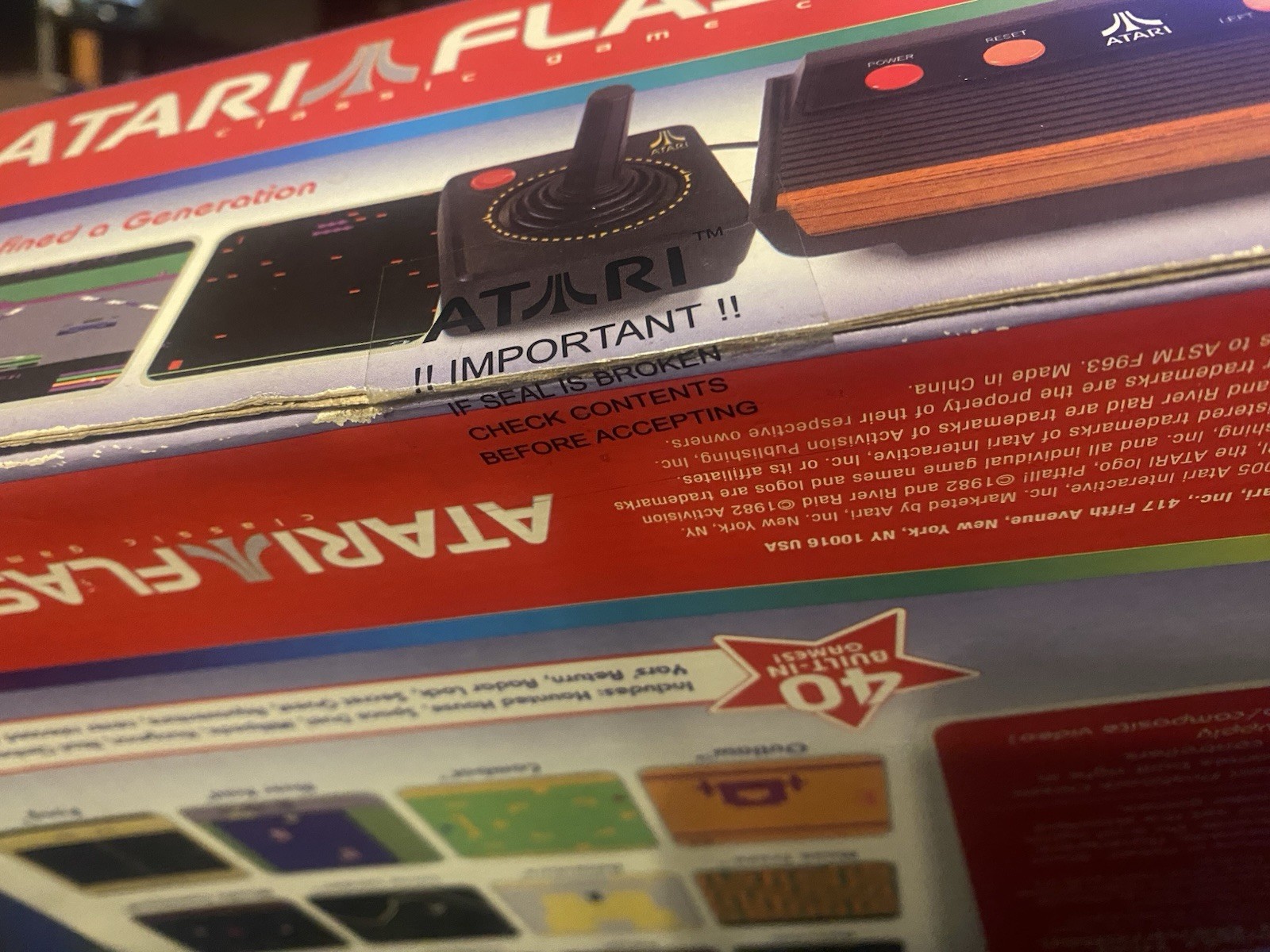 Atari Flashback 2 Classic Game Console complete with 40 Built-In Never Used