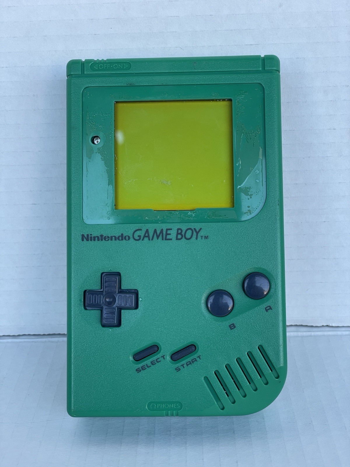 Vintage 1989 Nintendo Game Boy Green Original DMG-01 Handheld System *Read*
