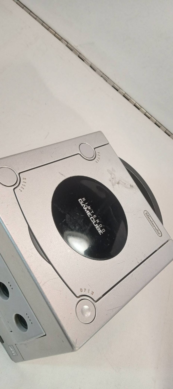 Nintendo GameCube Platinum Console – Silver dol-101 tested works controller/game
