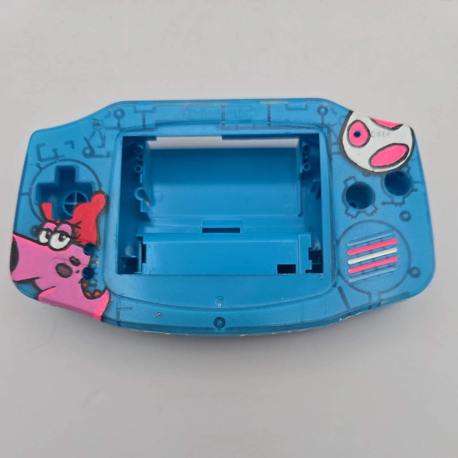 Nintendo Game Boy Advance IPS ready – Custom painting- trans Birdetta