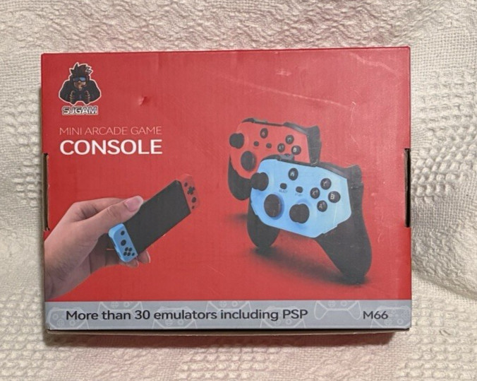 SJGAM M66 Mini Arcade Game Console 4K HDMI 30+ Emulators PSP Red Blue New