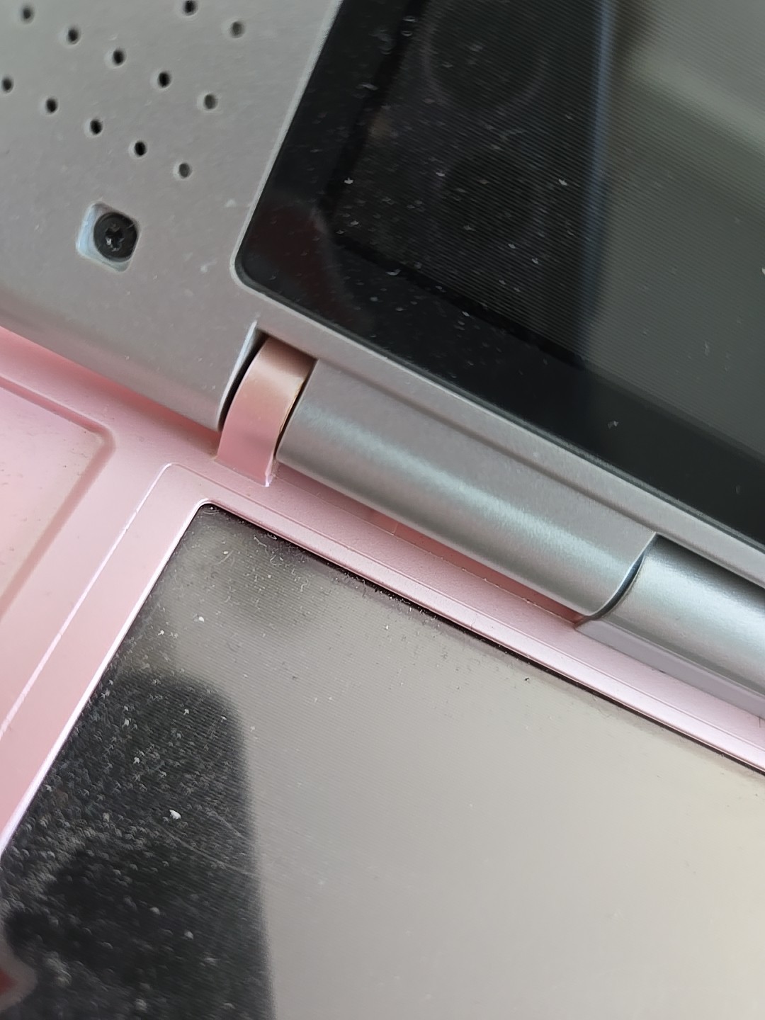 Nintendo DS Console Candy Pink Gray NTR-001 JPN 2004 nds GOOD HINGES