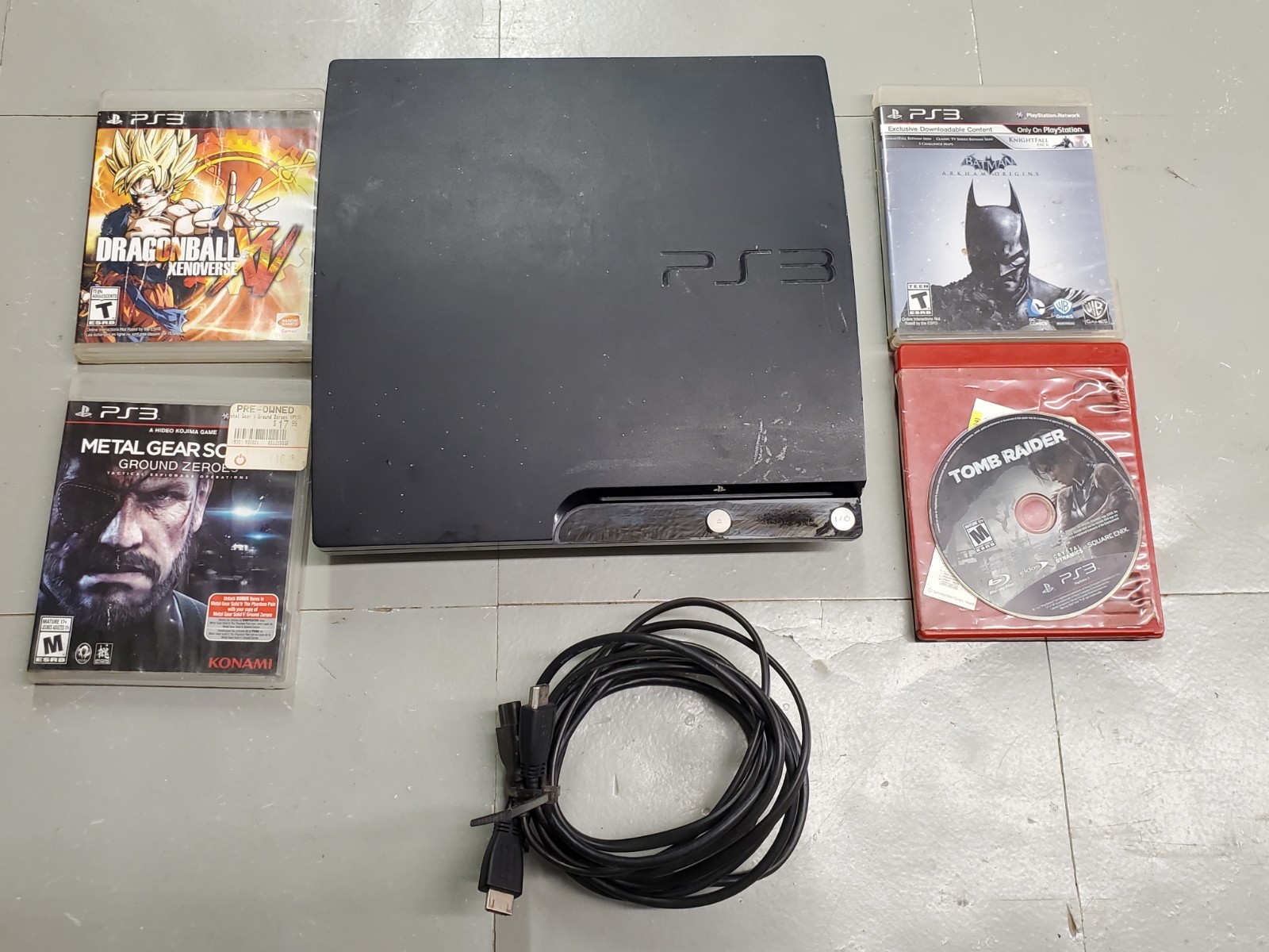 PS3 Bundle Mdl 2001A 4 Games HDMI & Power Cord Included Working