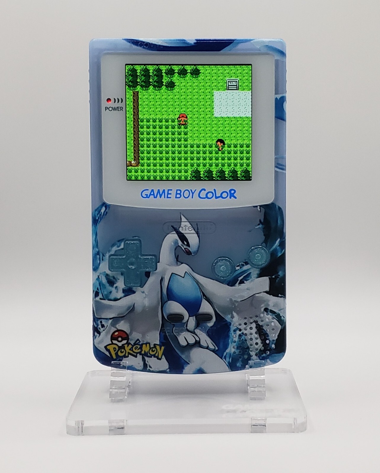Laminated OLED Screen – Lugia Game Boy Color – New Speaker, Recapped, Silver
