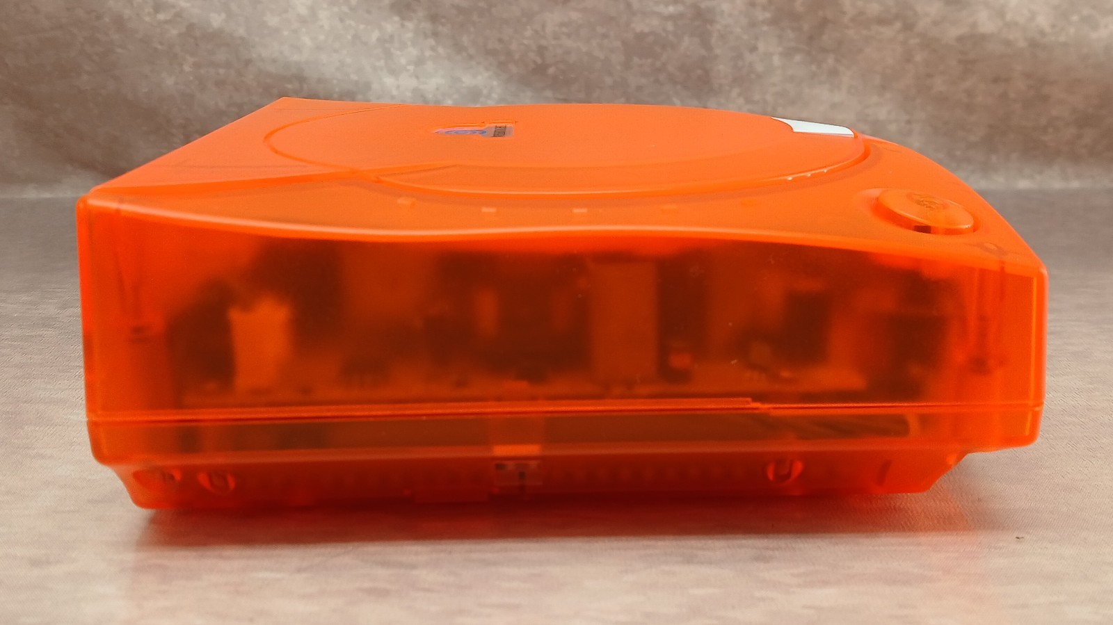 Sega Dreamcast Clear Orange Re-Shell Console Bundle 2 Controllers VMU Sega