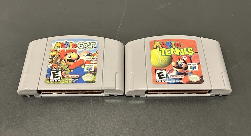 Nintendo 64 N64 Console + HDMI + AV + 2 Controllers + MARIO GOLF TENNIS BUNDLE