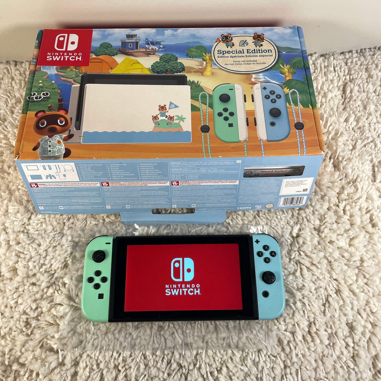 Nintendo Switch Animal Crossing: New Horizon Special Edition Console System CIB