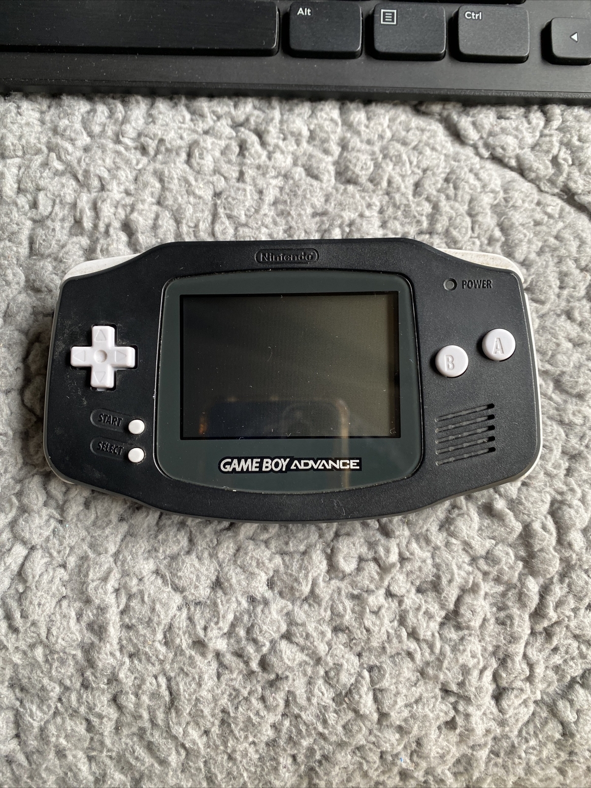 BLACK Nintendo Gameboy Advance Console AGB-001 Glass replaced!Shell prepped 4V1