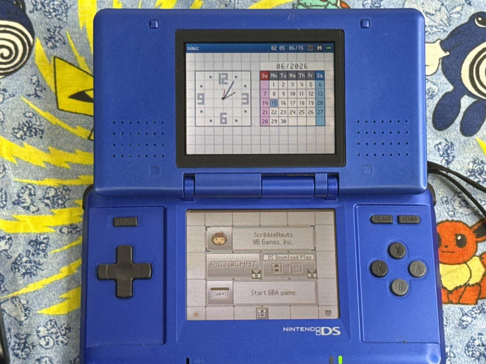 Nintendo DS Handheld System Blue Tested In Good Condition With 2 games