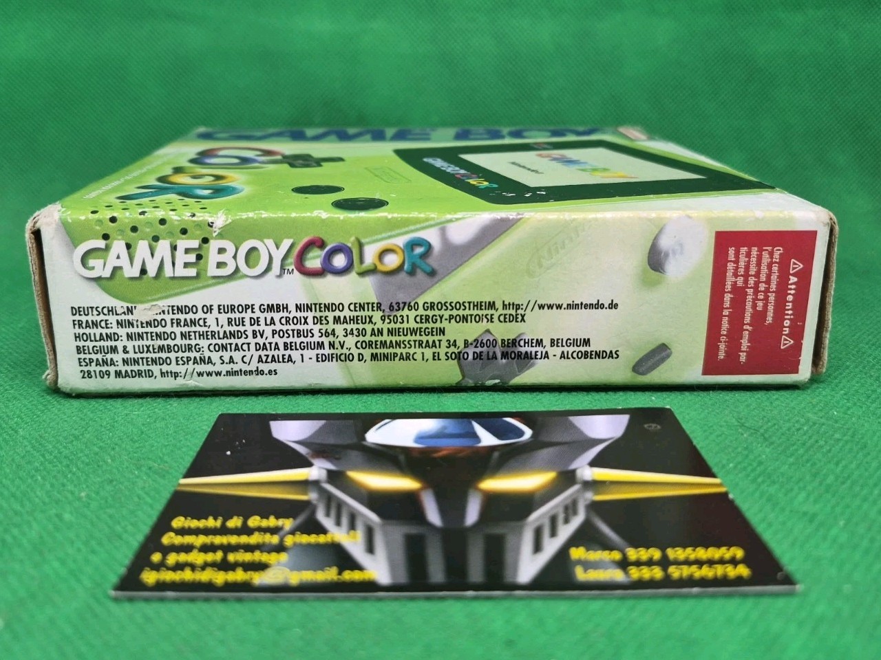 NINTENDO Electronics GAME BOY Gameboy COLOR mod CGB-0O1 Green Lime 1999 Working!