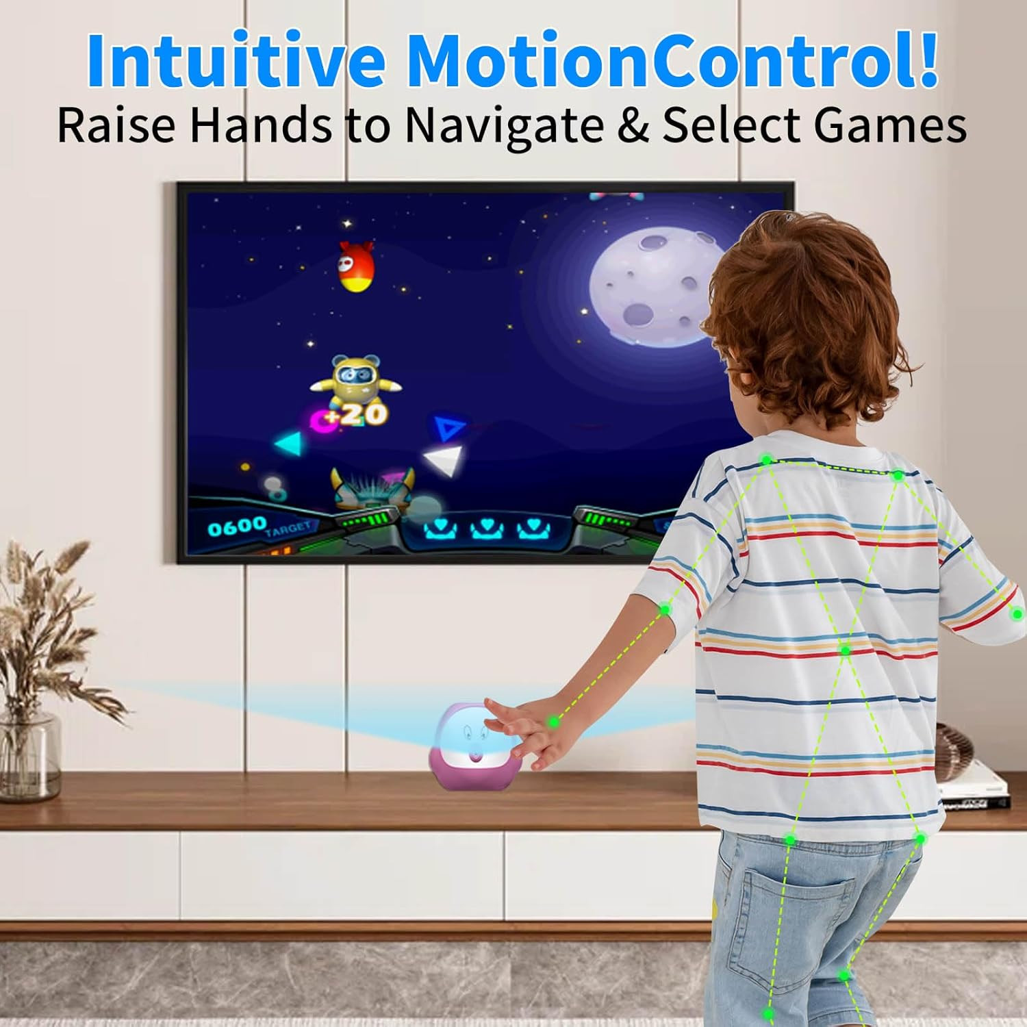 AR Motion Sensing TV Game Console, Video Games for 100+ Built-In Games, HDMI Plu