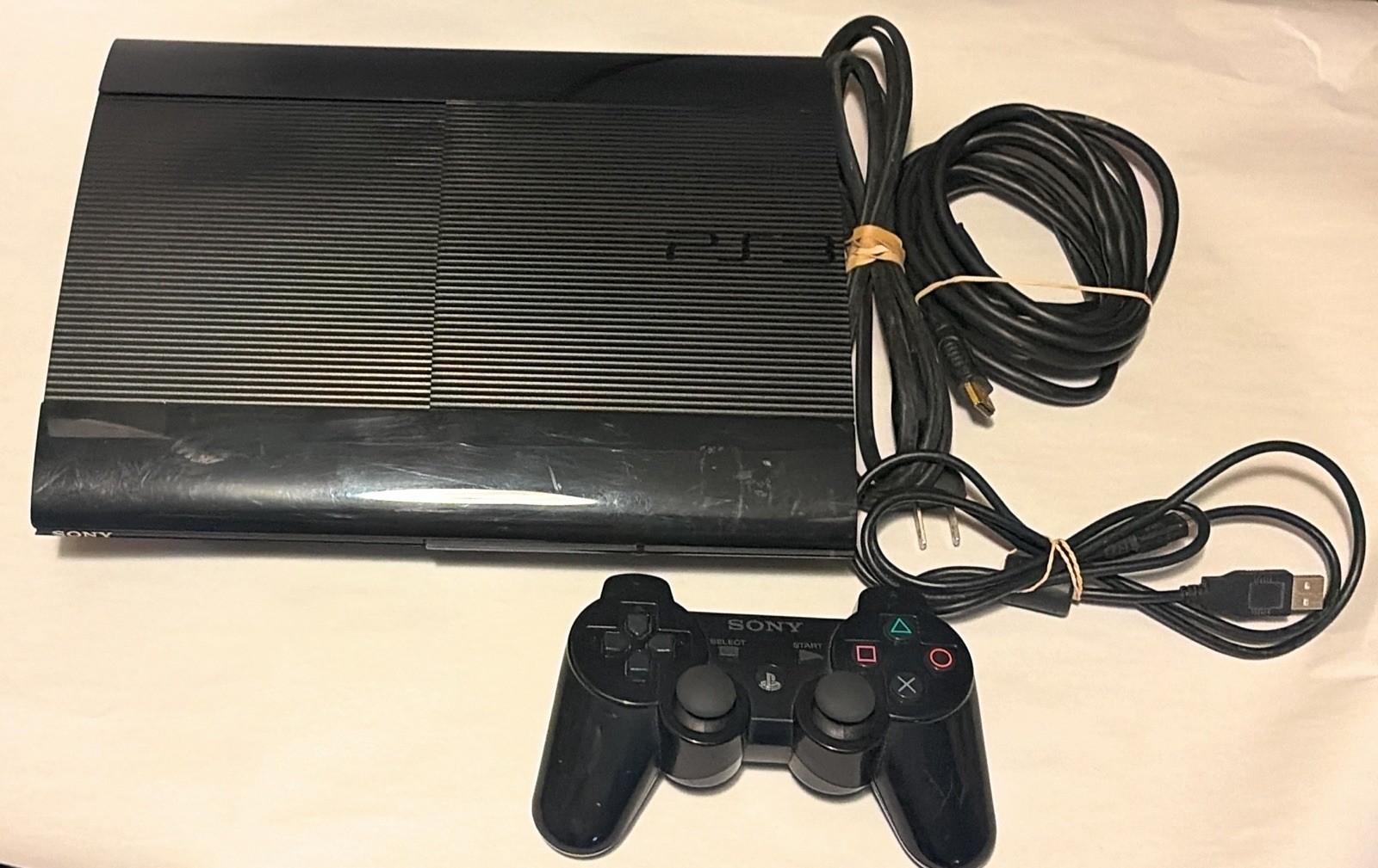 Sony PlayStation – 3 PS3 Super Slim 500GB CECH-4201C Tested Working With 4 Games