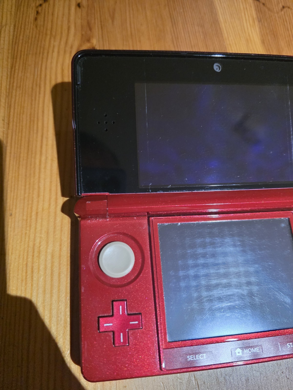 Nintendo 3DS Flame Red Handheld Console System CTR-001 *Read*