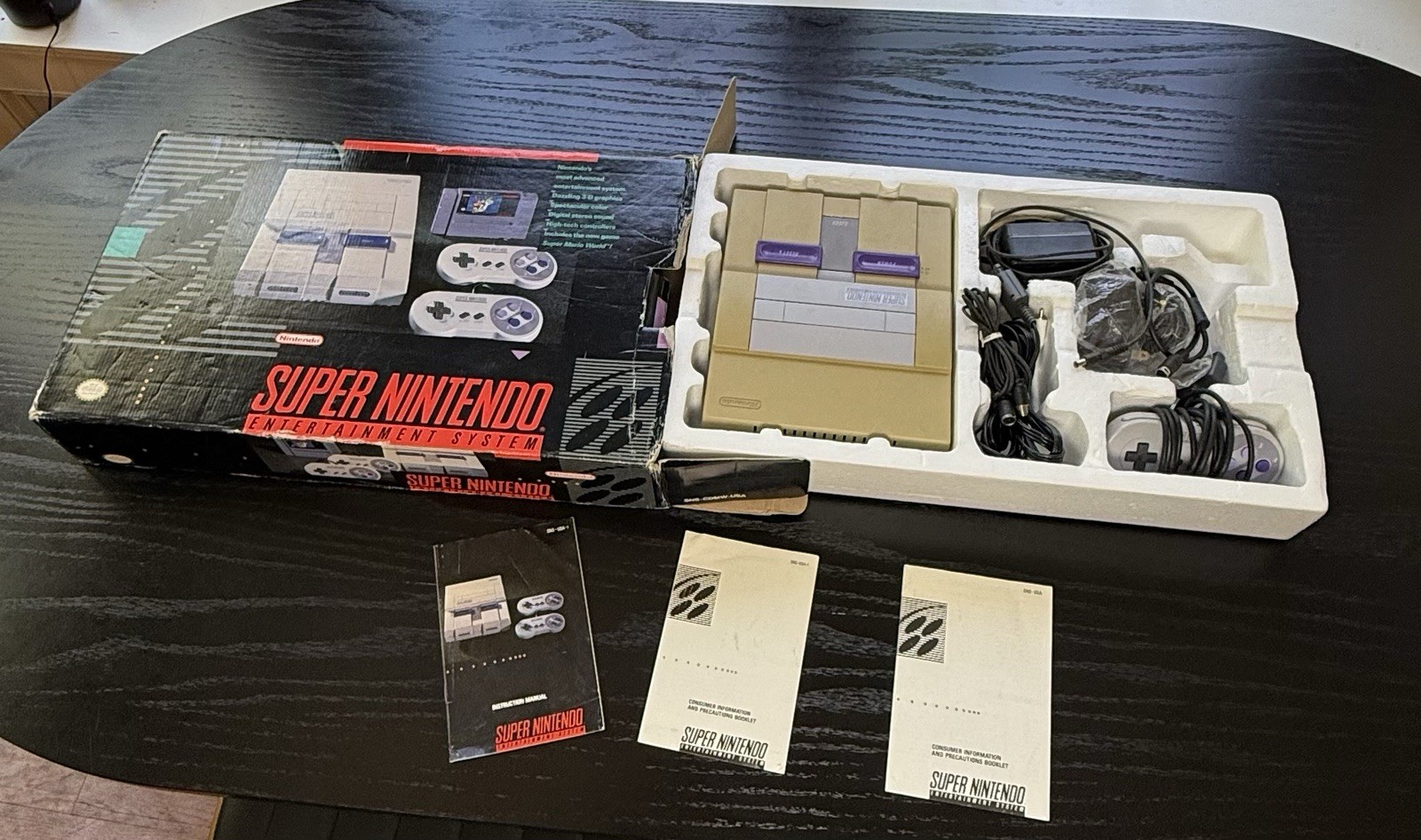Super Nintendo SNES Console CIB Complete In Box SNS-001 w/Manuals Untested As-Is