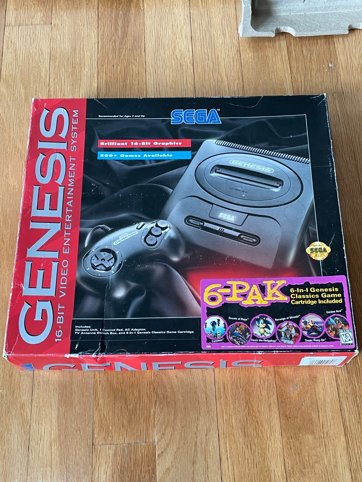 SEGA GENESIS MODEL 2 CONSOLE IN BOX WITH 6-PAK GAME & MANUALS UNTESTED READ