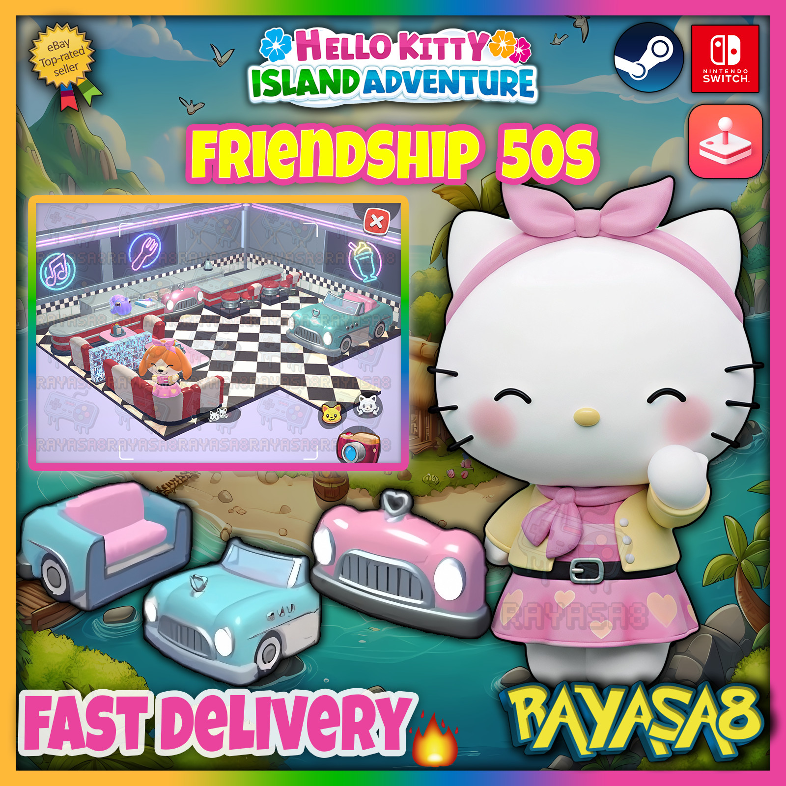 Friendship 50s 2026 🎨 Hello Kitty Island Adventure | Arcade | Nintendo | Steam