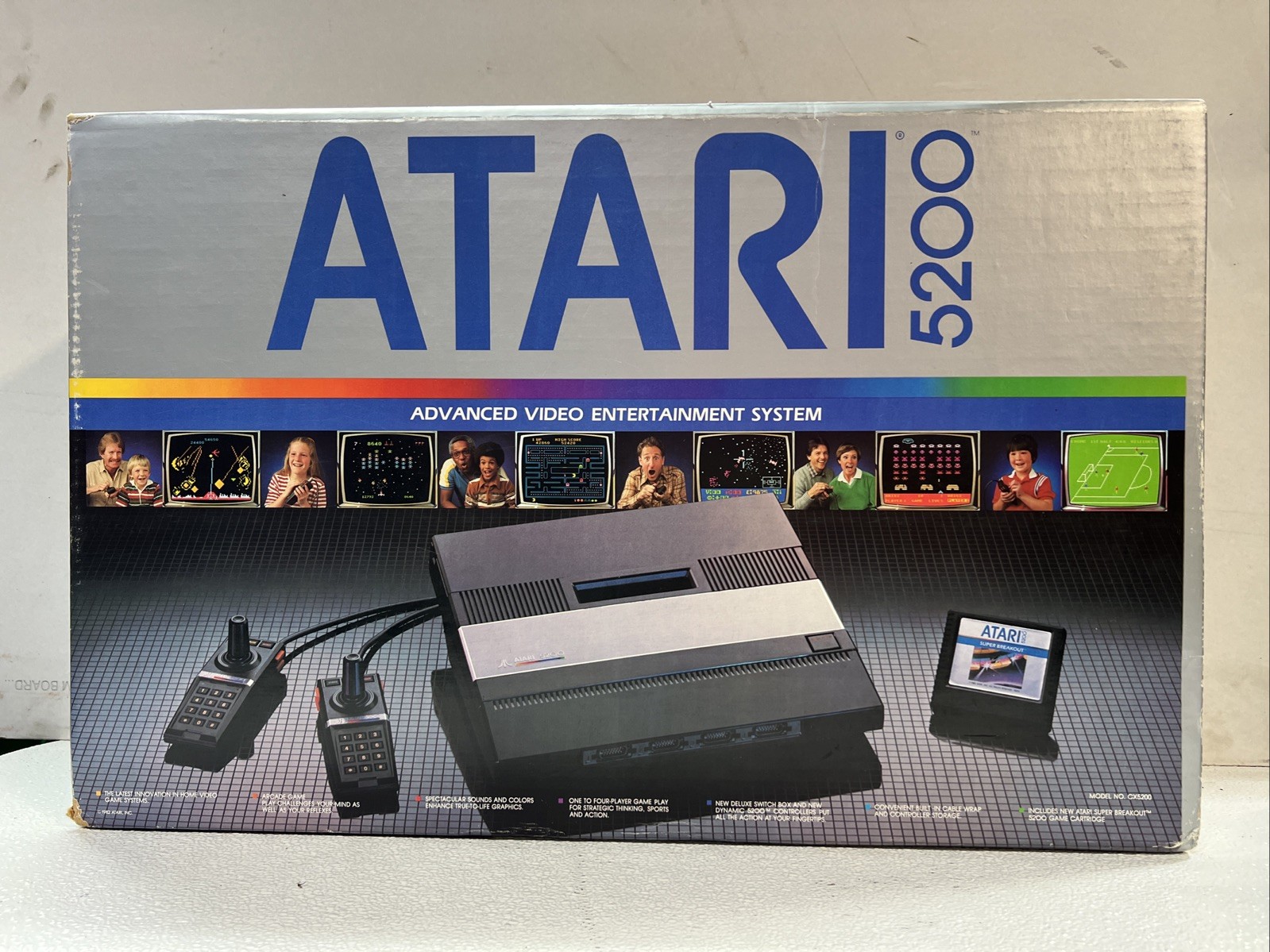 VINTAGE ATARI 5200 CONSOLE AND 9 GAMES TESTED WORKING