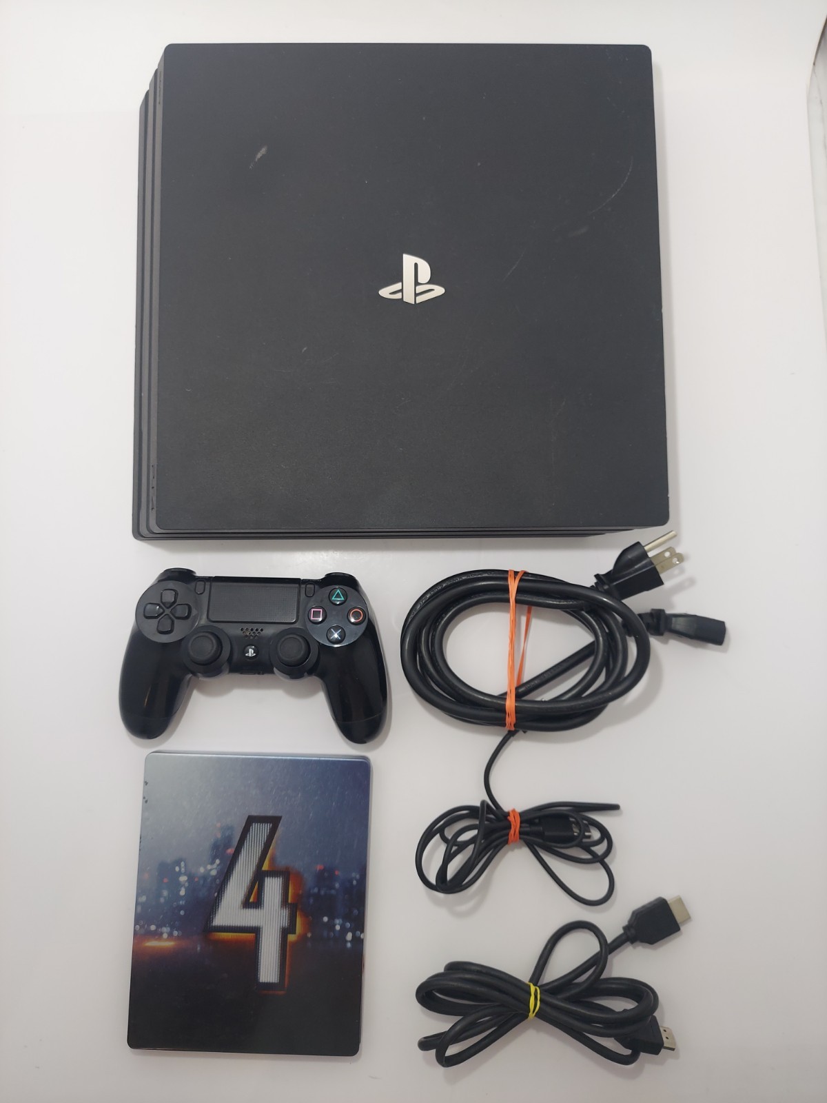 Sony PlayStation 4 Pro 1TB – Jet Black With Game + Controller Tested And Working