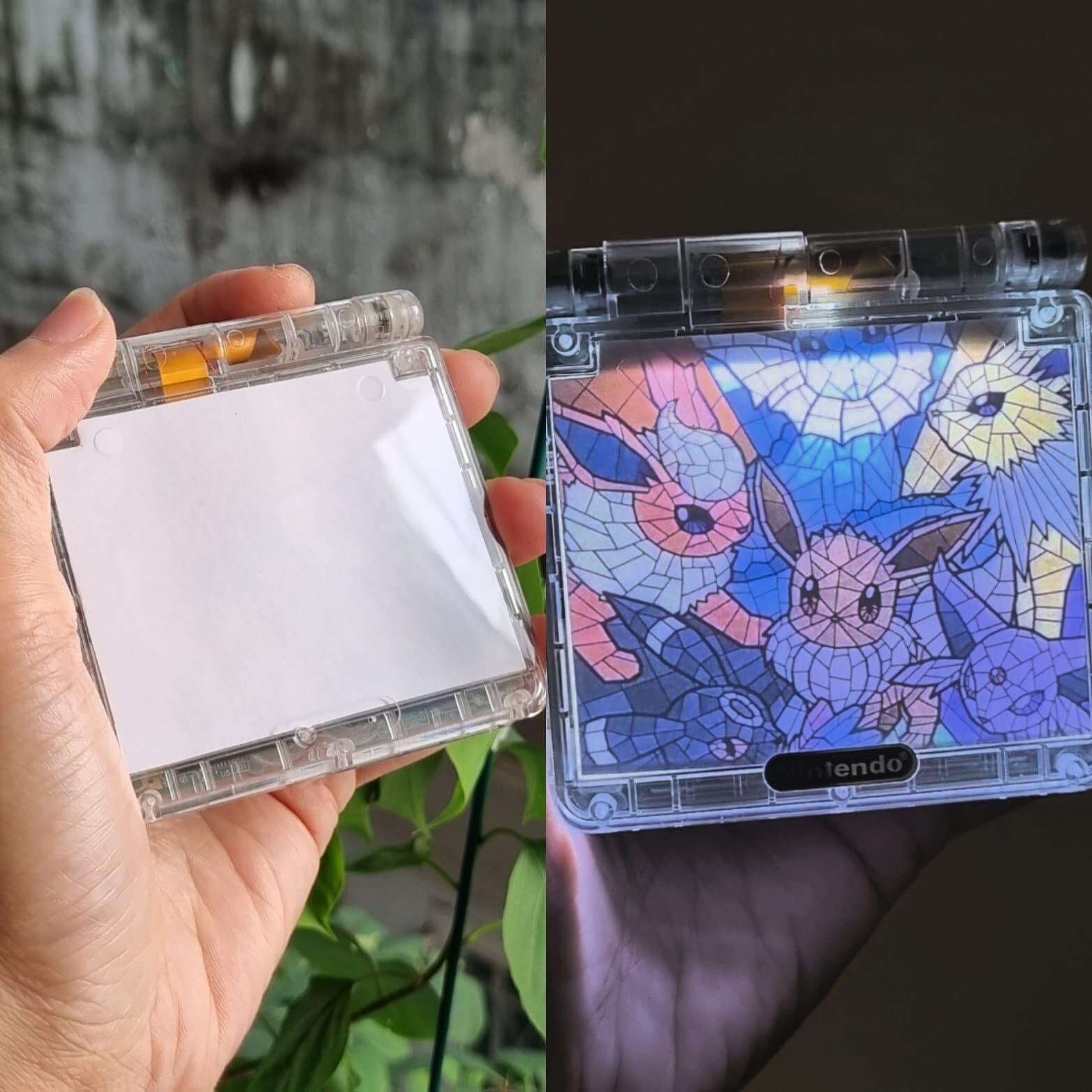 Backlit IPS LCD GBAsp Mod Nintendo Gameboy Advance SP LEDs Lamp Eevee Evolution