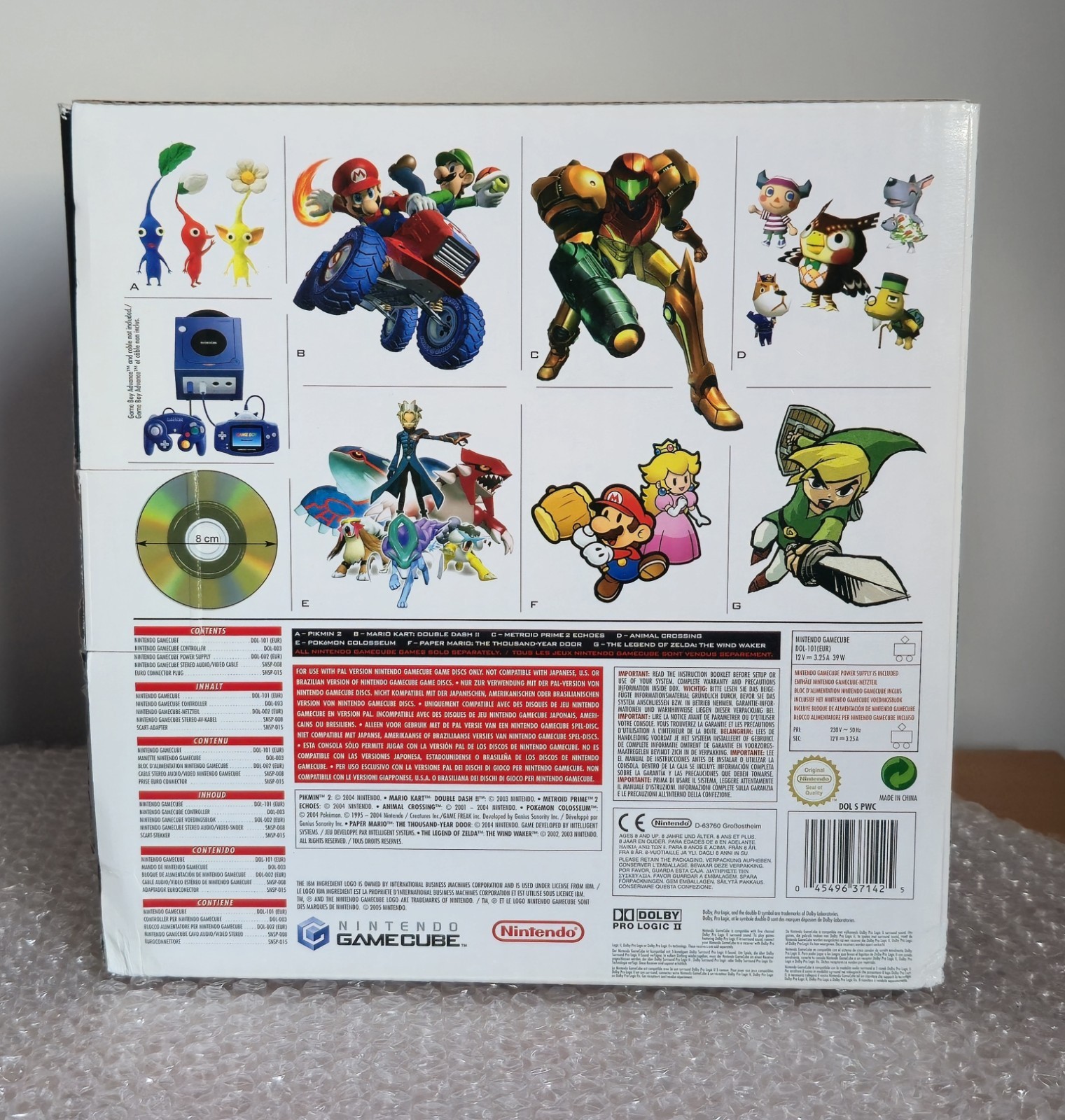Pearl White Nintendo Gamecube Console – Mario Smash Football Pak – Europe Import