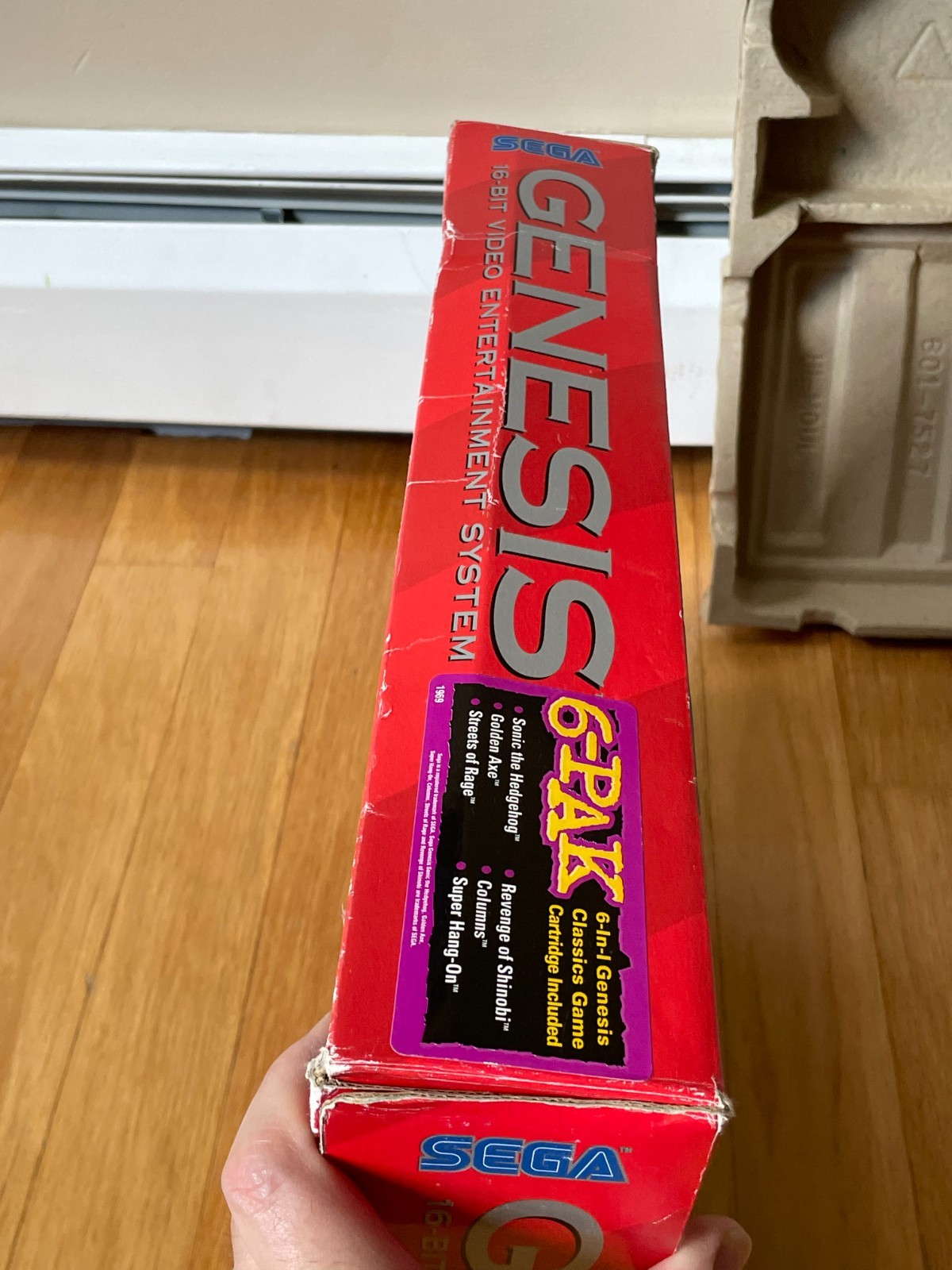 SEGA GENESIS MODEL 2 CONSOLE IN BOX WITH 6-PAK GAME & MANUALS UNTESTED READ