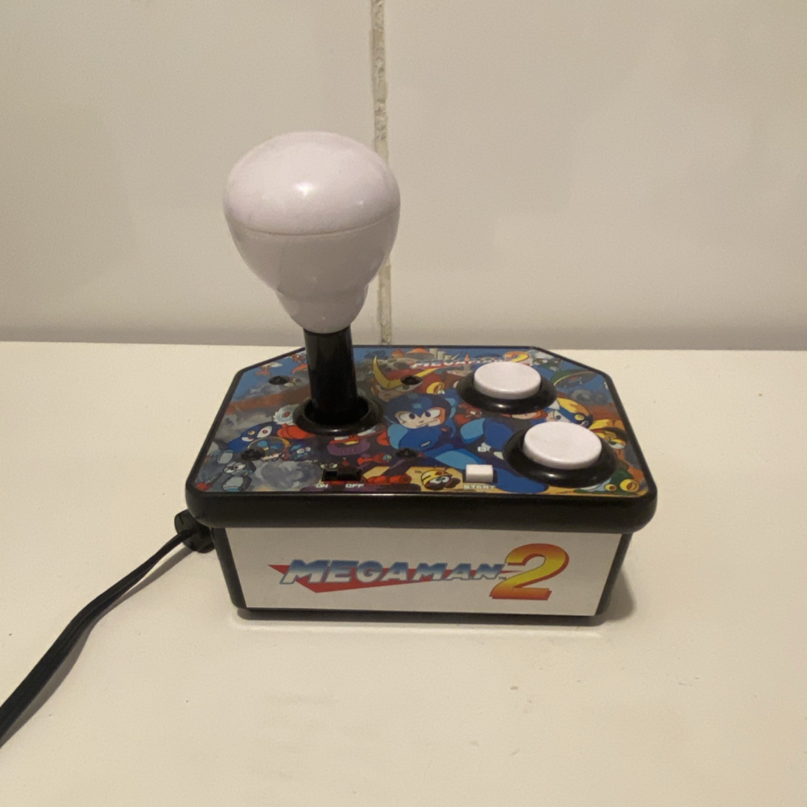 Capcom Mega Man 2 Plug & Play Wired Joystick Home Console Black White Multicolor