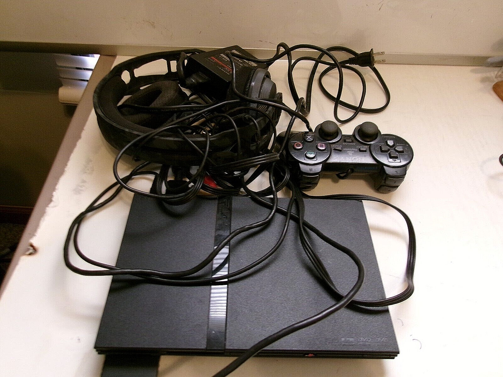 Playstation 2 Slim (PS2) Console – Black – Sony – Bundle – Accessories Included
