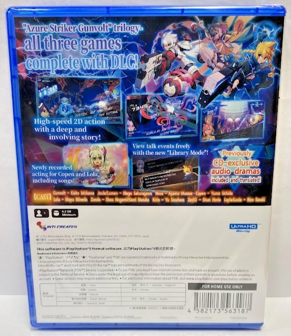 Azure Striker Gunvolt Trilogy Enhanced [Multi-Language] PS5 New Game Special