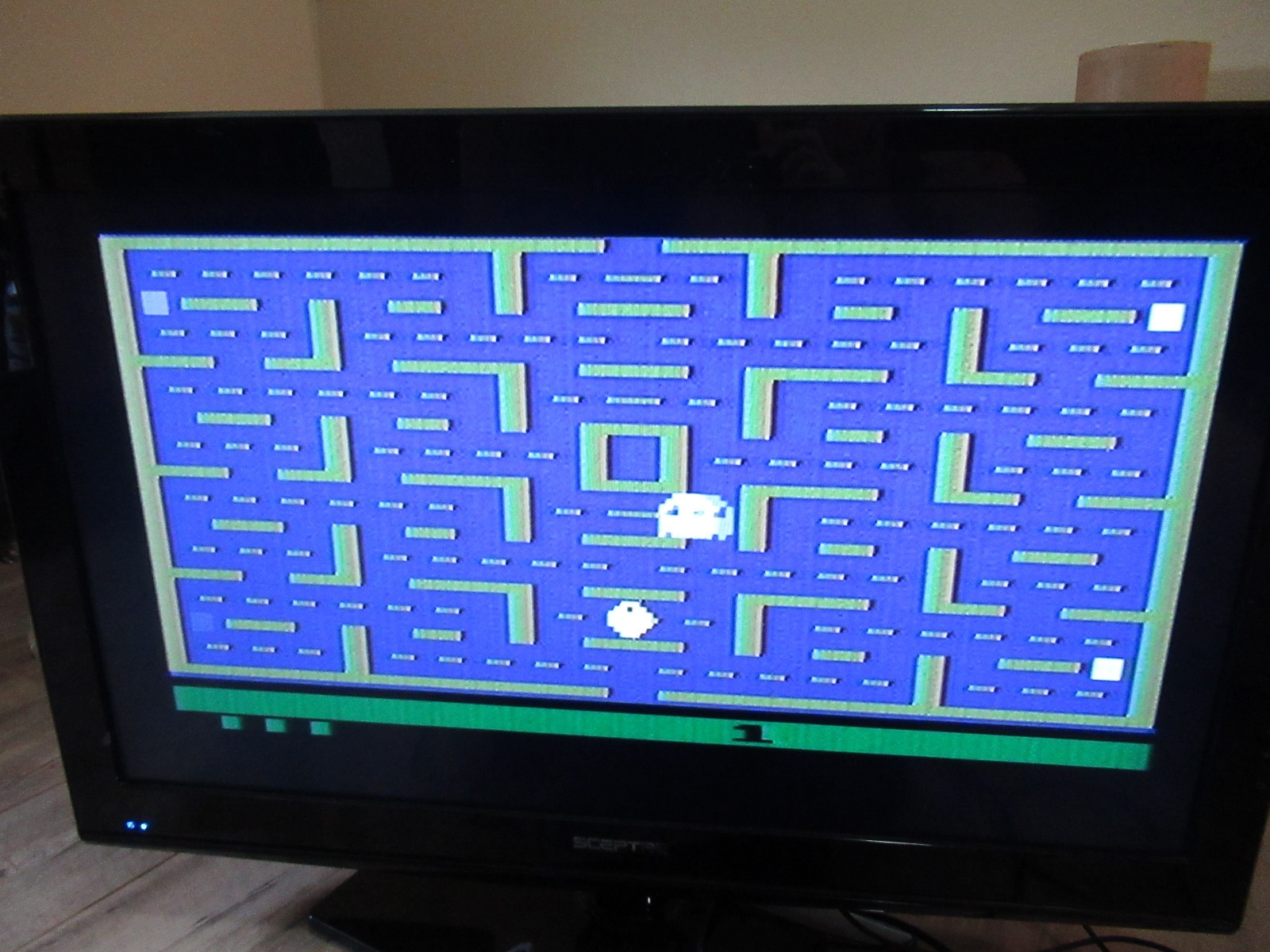 Atari 2600 Console Woody 4-Switch CX-2600 A Bundle Pac-Man Joystick Tested Works