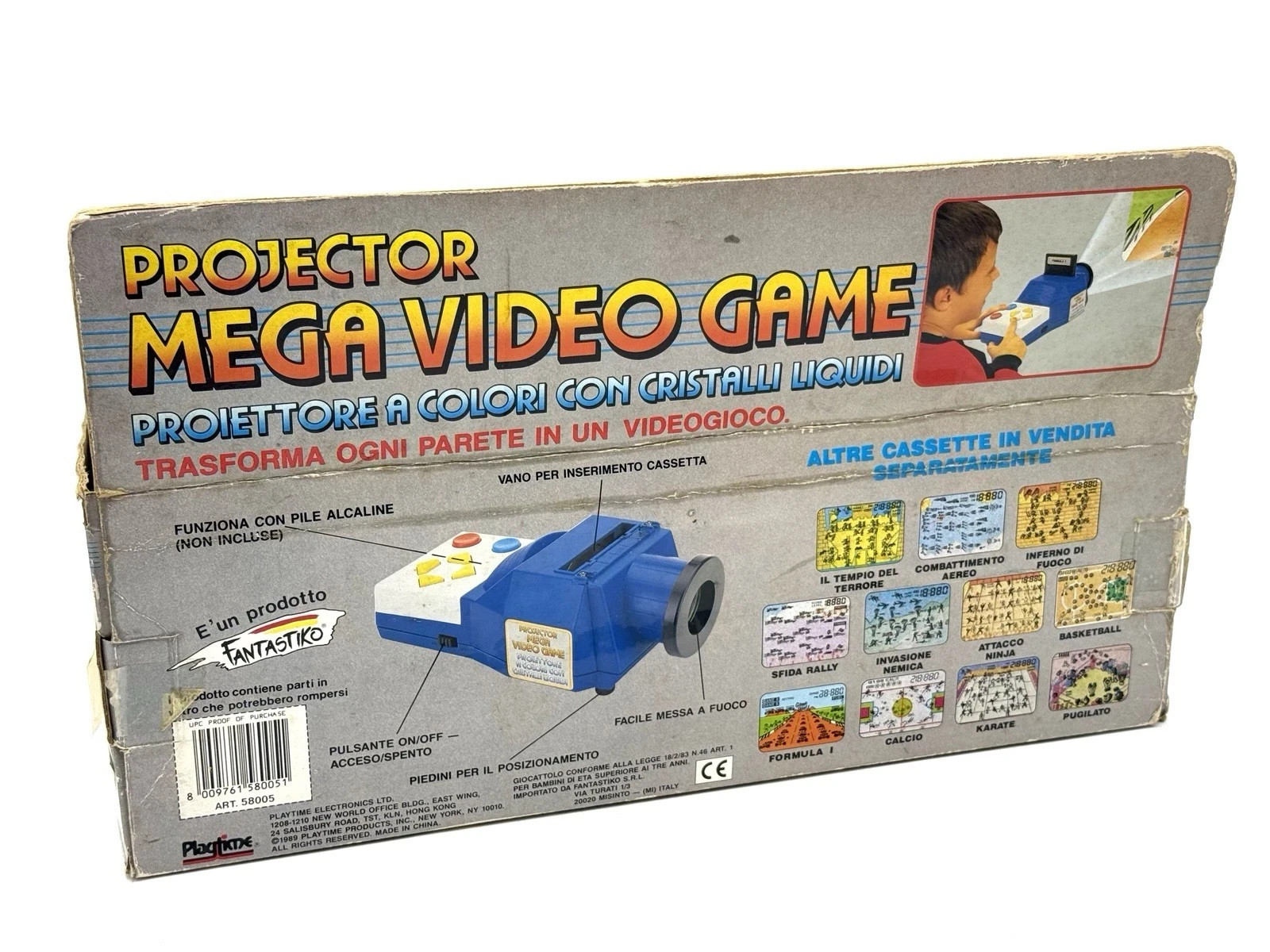 1988 PLAYTIME LIGHT GAMES PROJECTOR LCD SCREEN HANDHELD NOS + 3 Games # HD