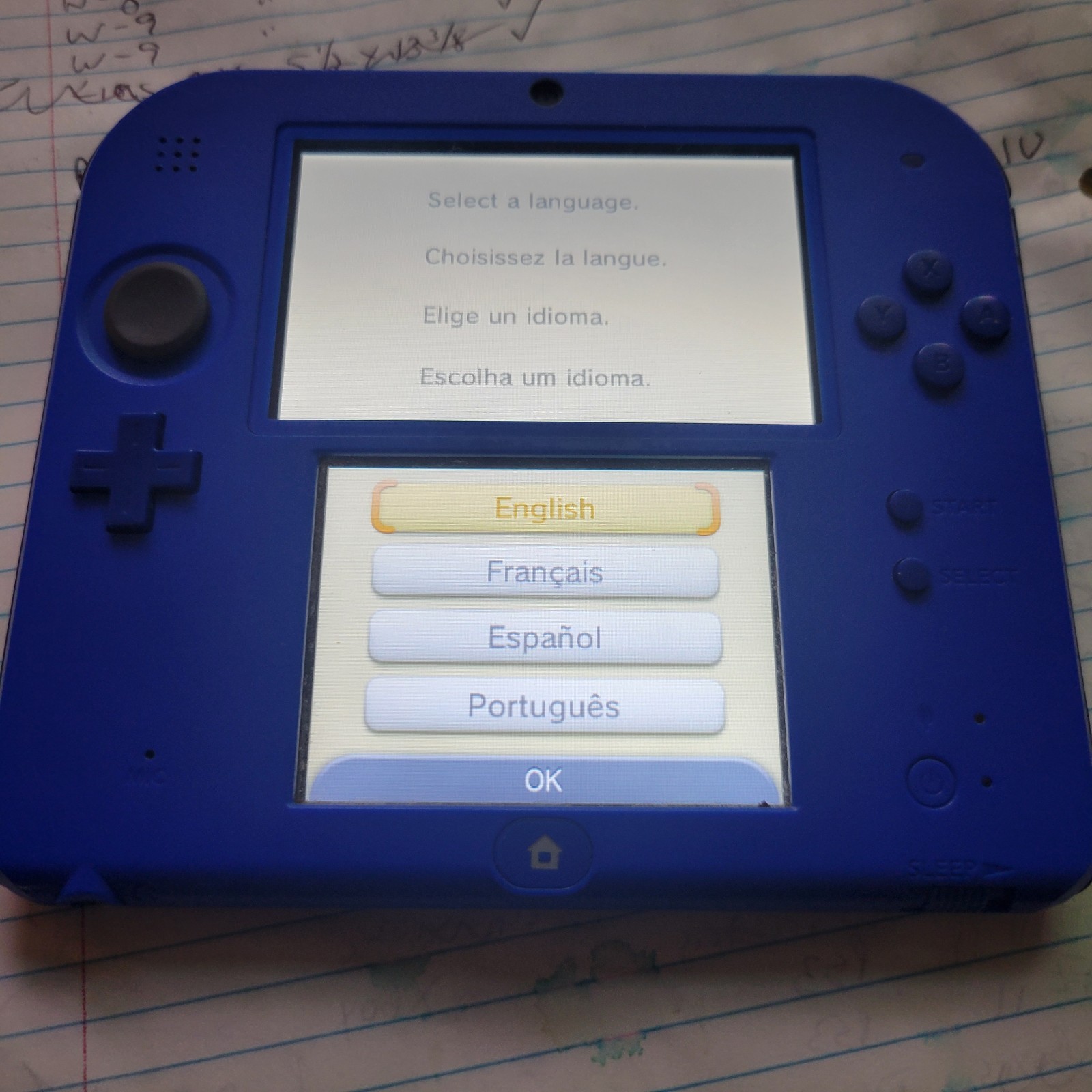 Nintendo 2DS Blue and Black No Stylus Or Charger
