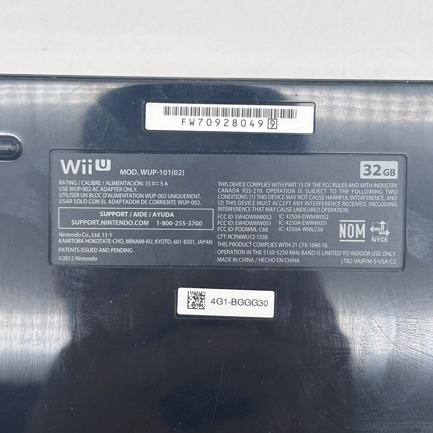 Nintendo Wii U Console Gaming System WUP-101 Black