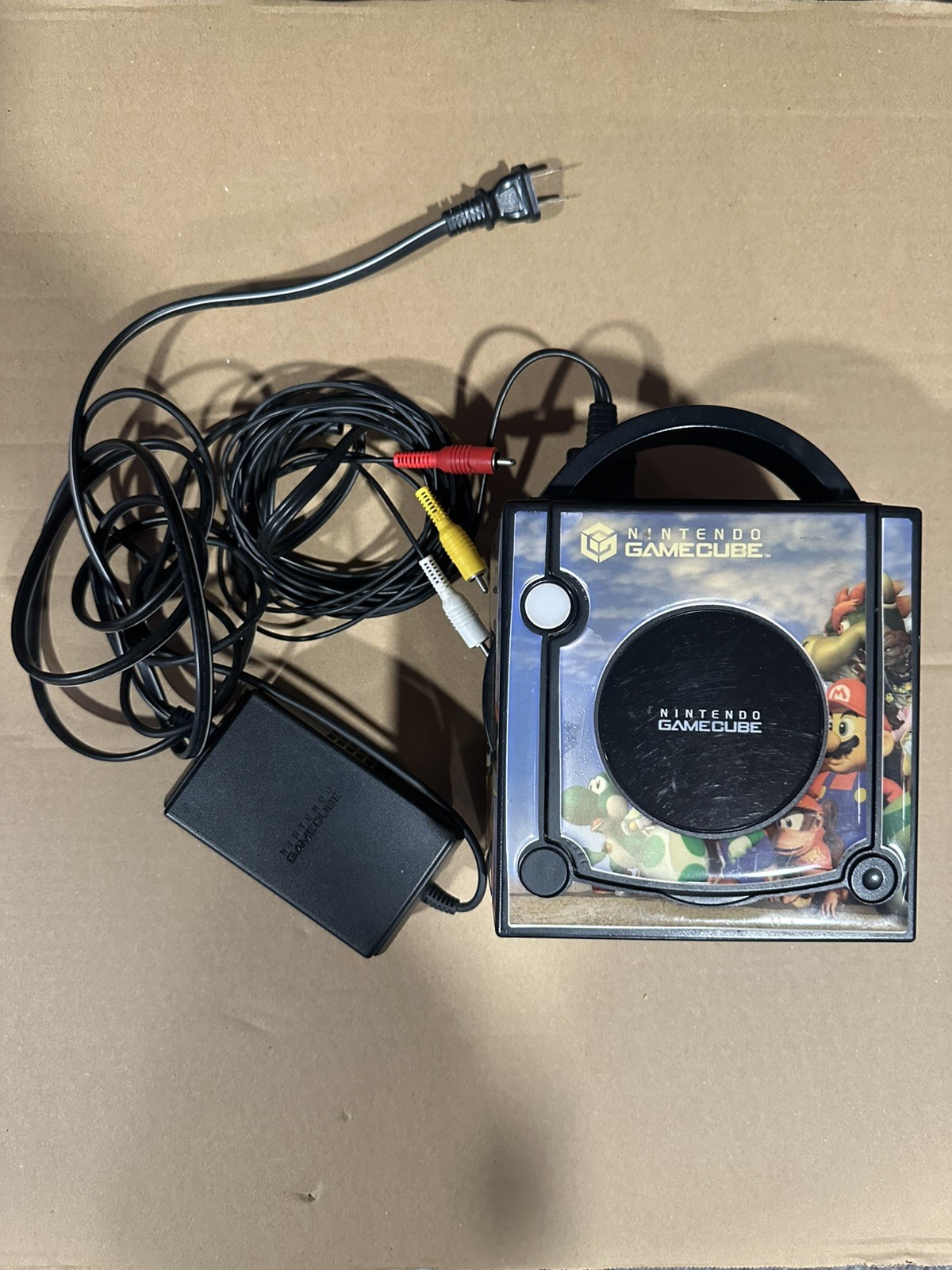 Nintendo Gamecube DOL-001(USA) Black Console With Super Smash Bros Original Skin