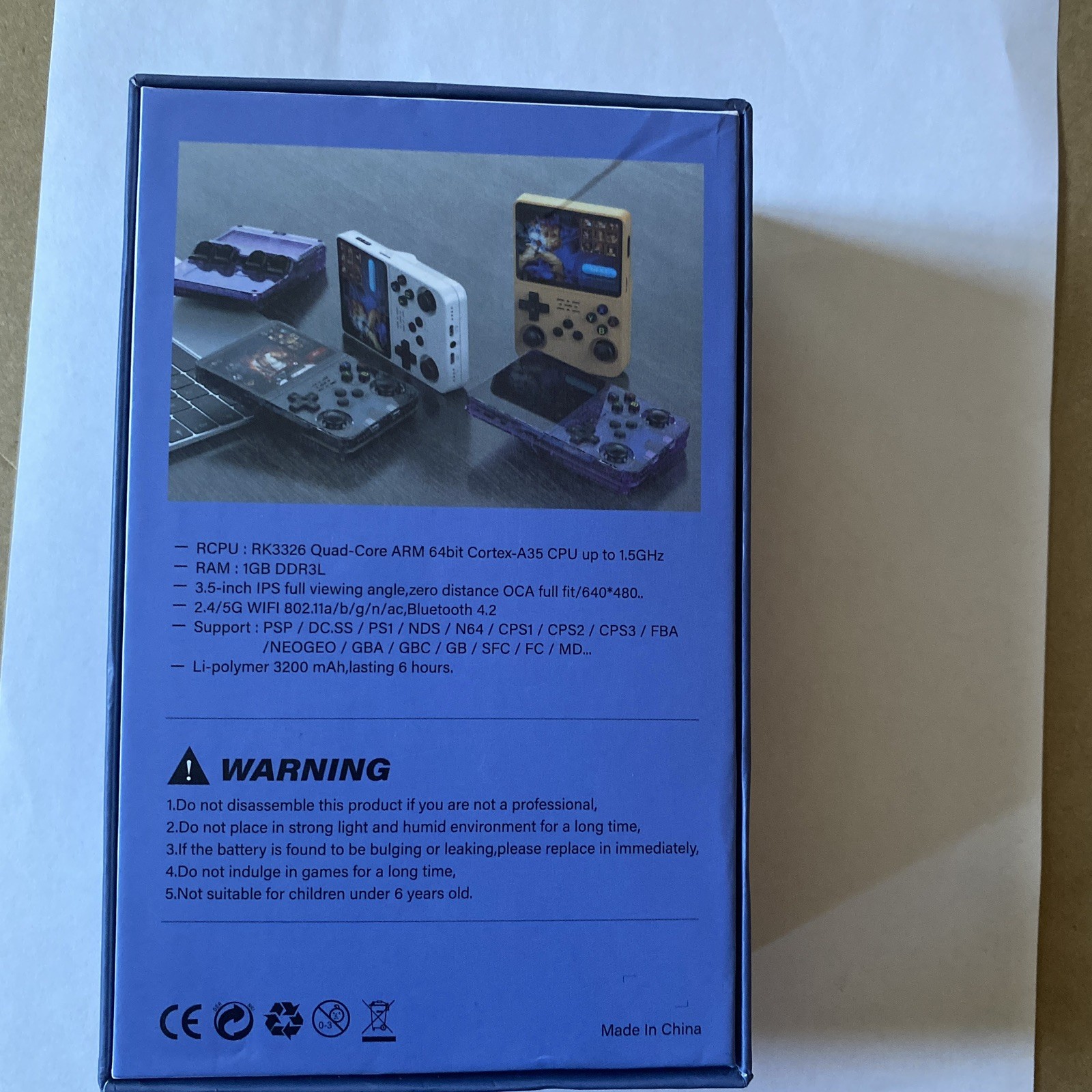 R36S Retro Handheld Game Console 3.5” IPS Screen TF Card Portable 256 GB openbox