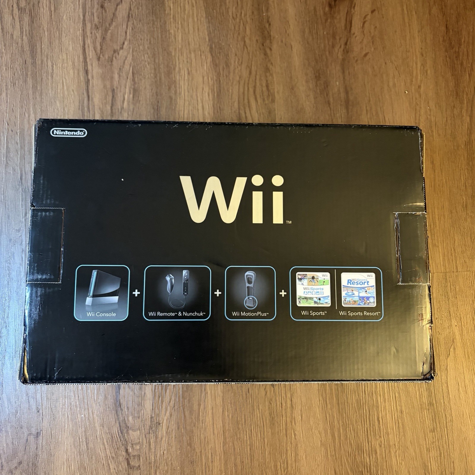 💎🎮 Nintendo Wii Black Console Bundle CIB + Wii Sports + Wii Sports Resort 🎮🔥