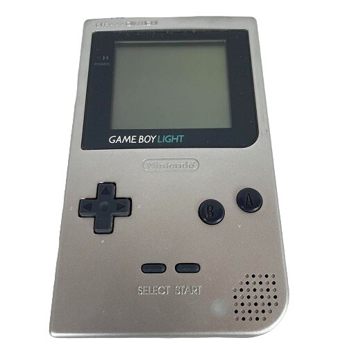 Nintendo Game Boy Light Silver Console Working & Cleaned Rare