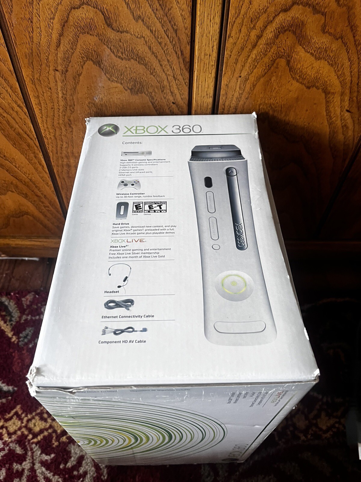 Xbox 360 Live 2007 White W/ Cables, Controller, Instructions IOB